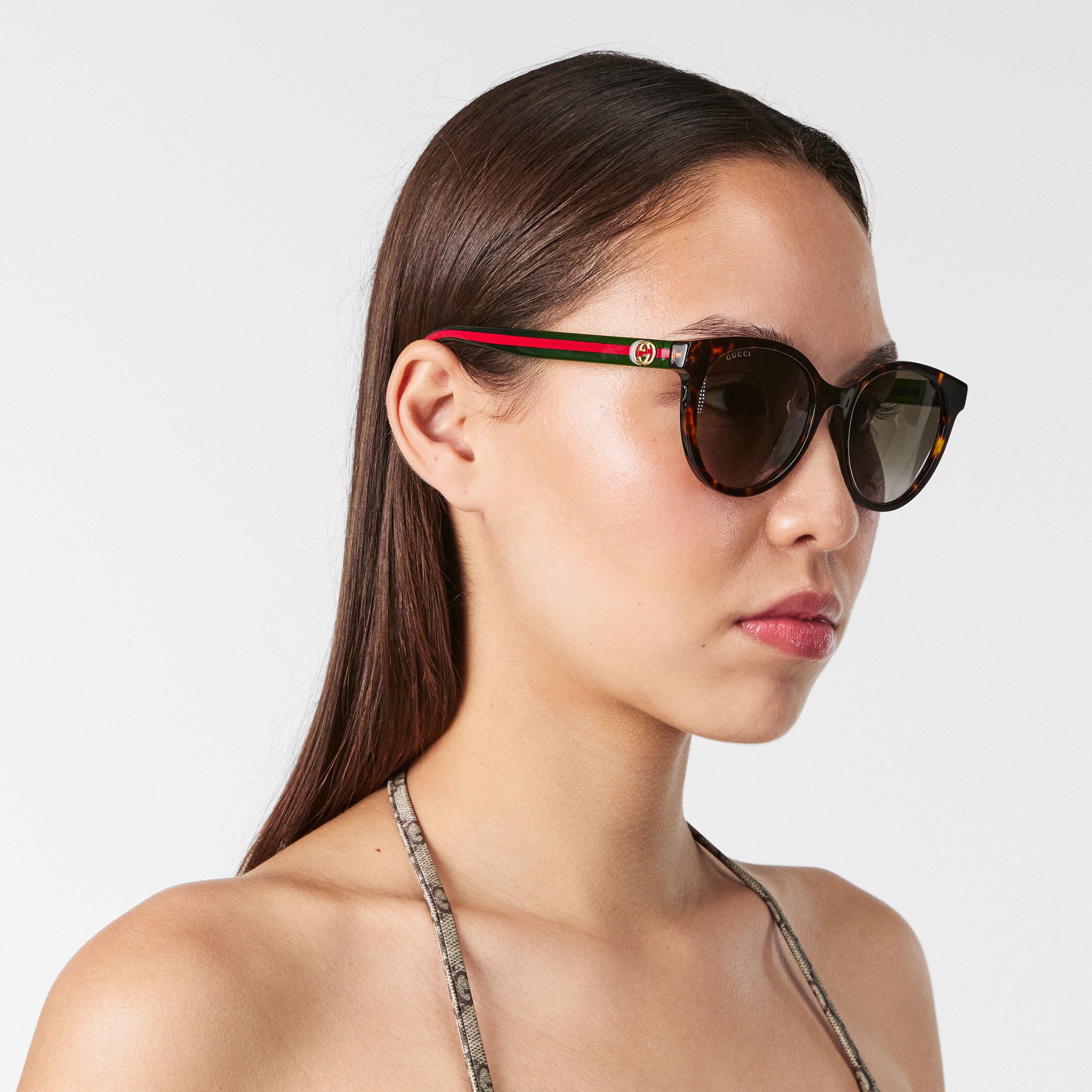 Havana - Gucci - Round-Frame Sunglasses - 3