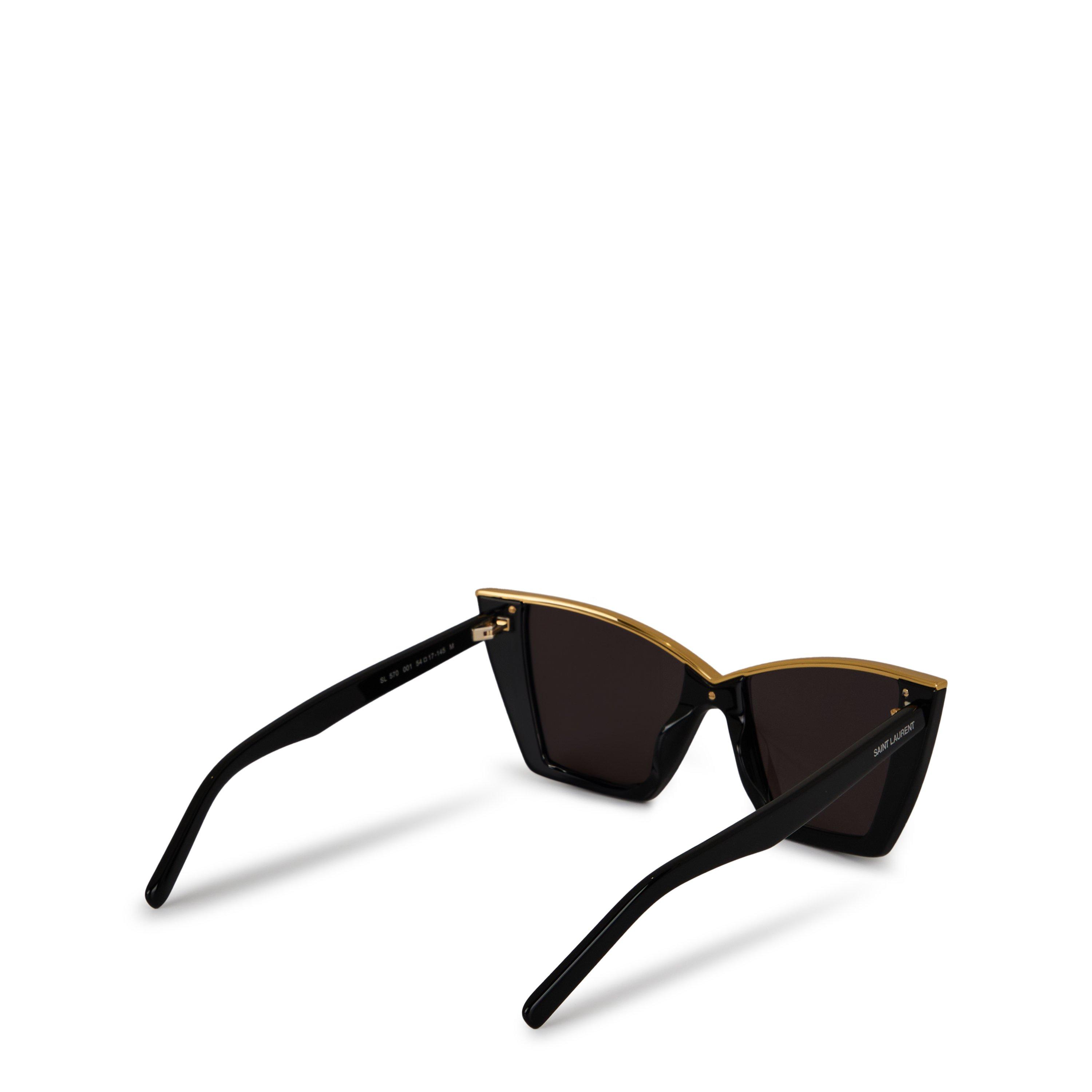 Black - Saint Laurent - Women's Cat Eye Sunglasses - 6