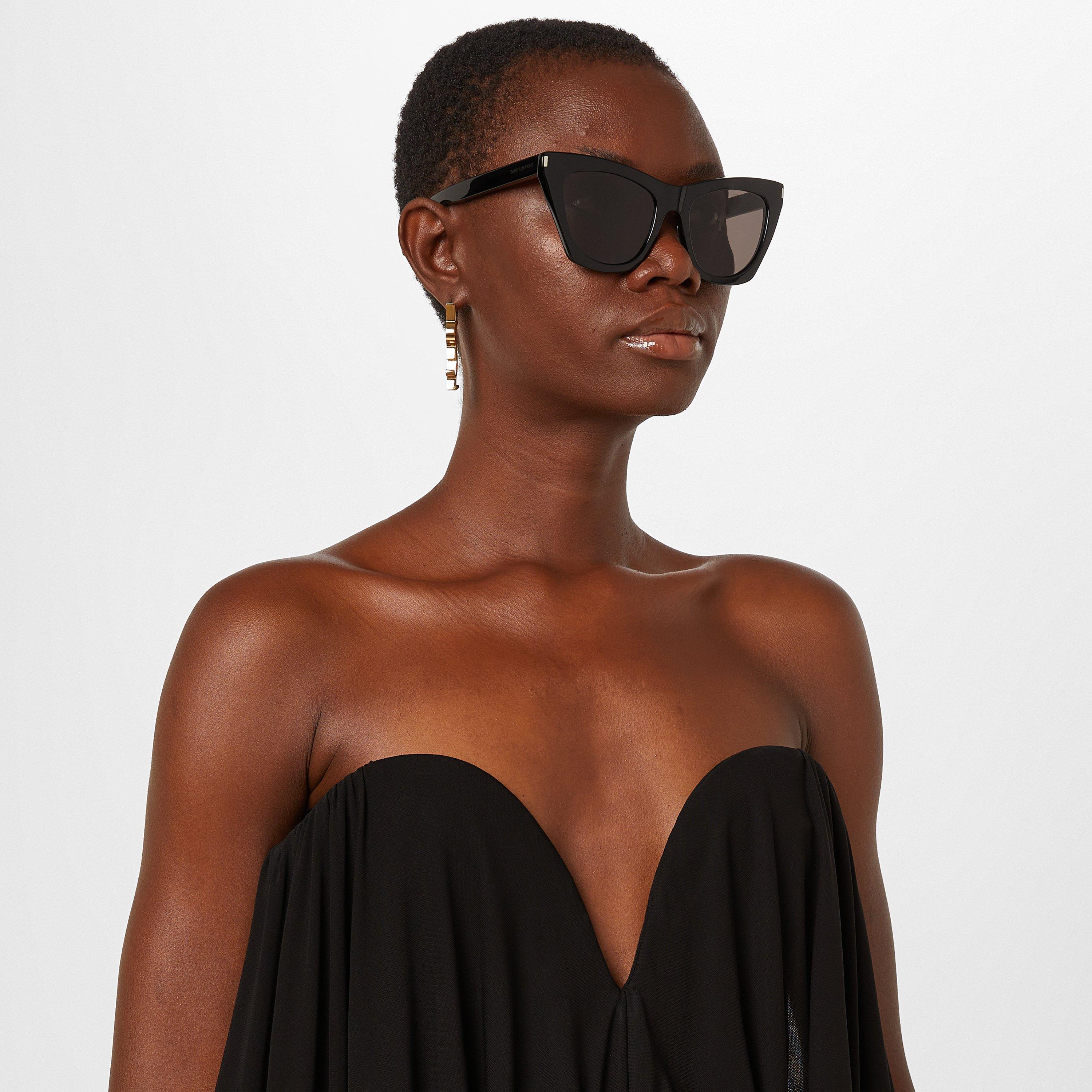 Black - Saint Laurent - SAINT LAURENT SUNGLASSES SL 214 KATE - 2
