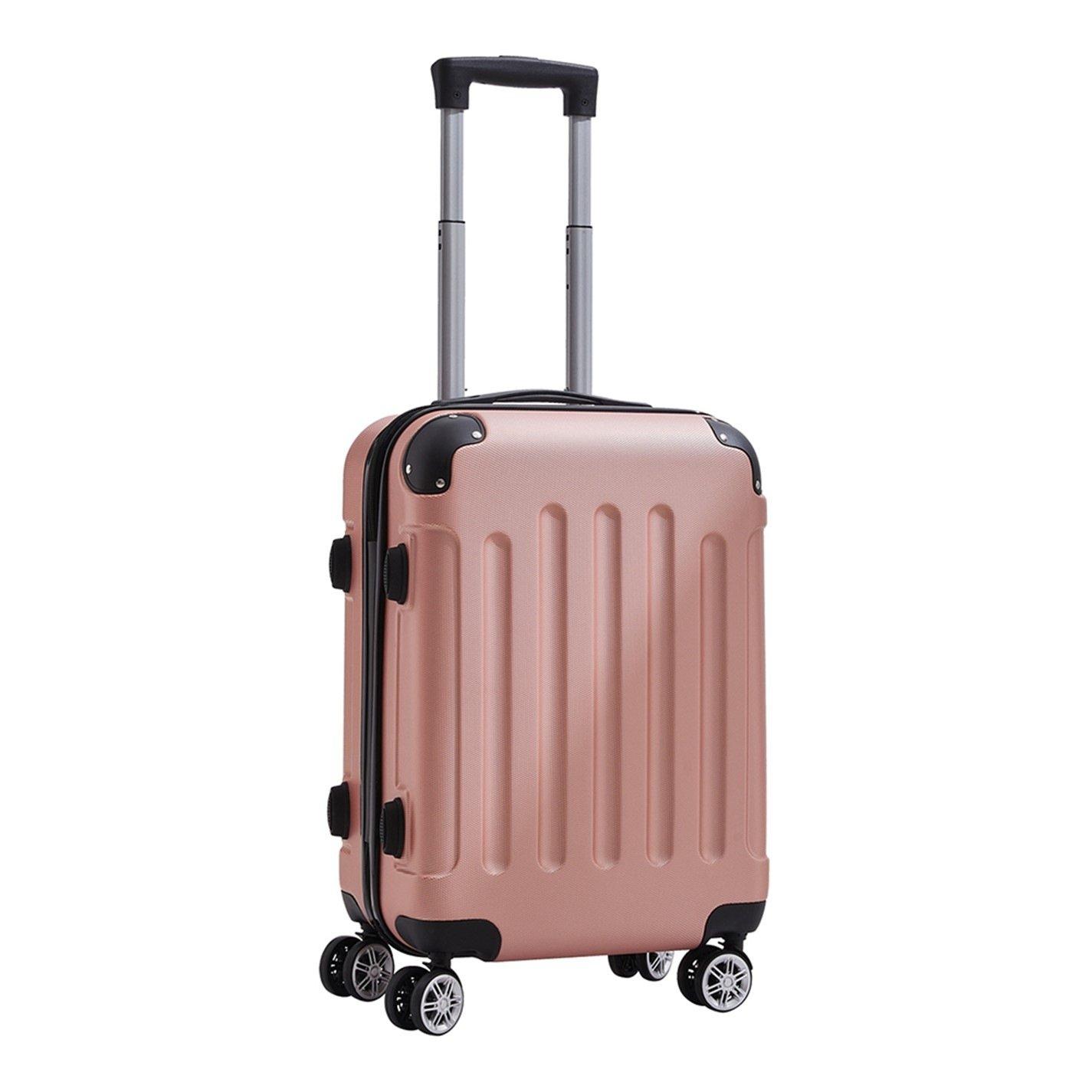 Pink - SHEONLY - 3Pcs Travel Suitcase Set with TSA lock - 4