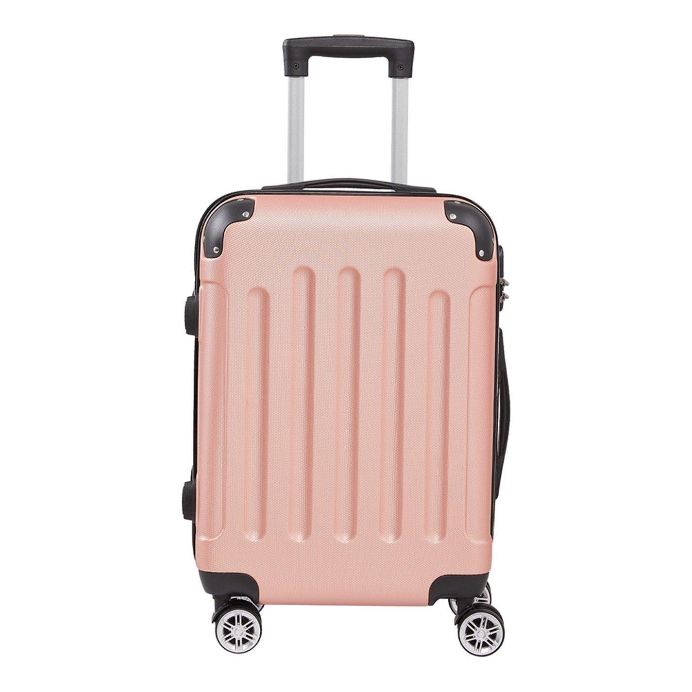 Pink - SHEONLY - 3Pcs Travel Suitcase Set with TSA lock - 5