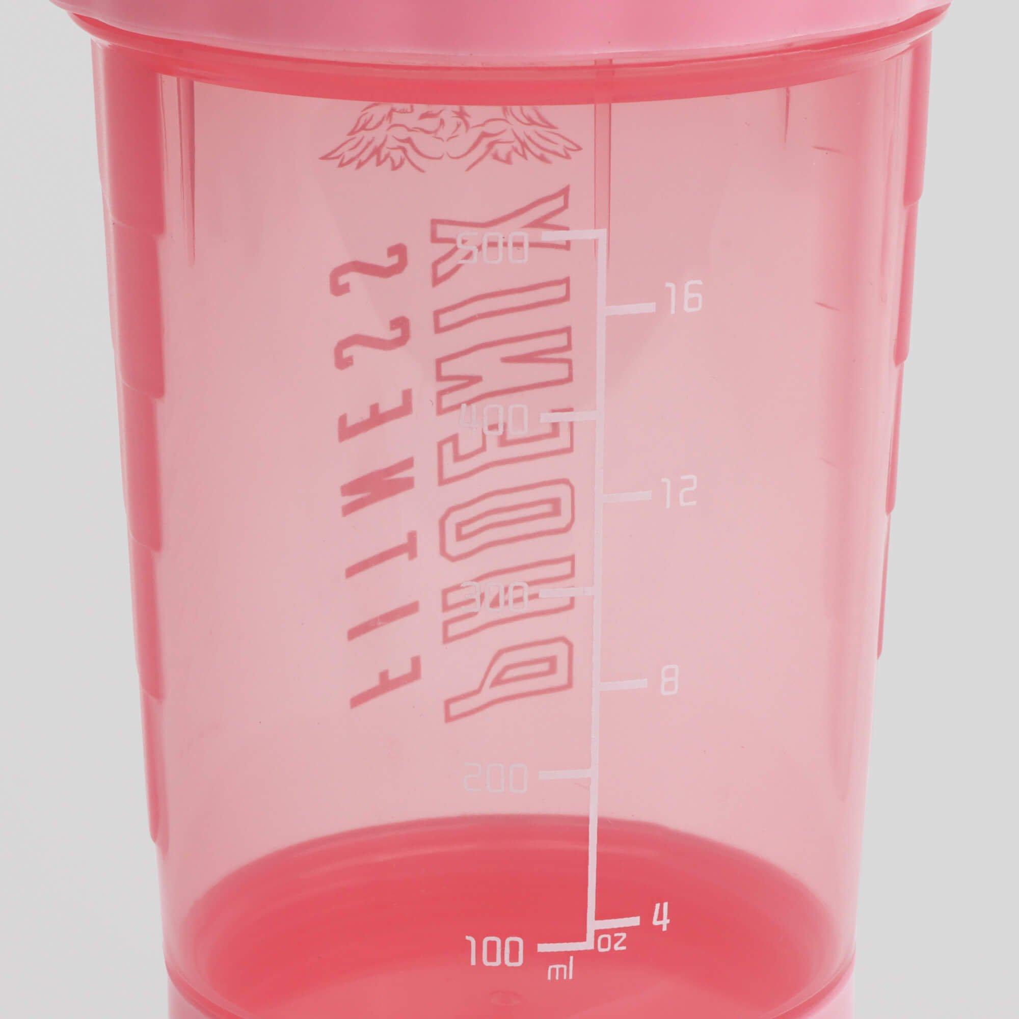 Pink - Phoenix Fitness - Compartment Shaker Bottles - 5
