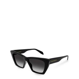 Alexander McQueen Women's Opaque Tortoiseshell Alexander McQueen Cat-Eye Sunglasses