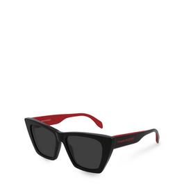 Alexander McQueen Women's Opaque Tortoiseshell Alexander McQueen Cat-Eye Sunglasses