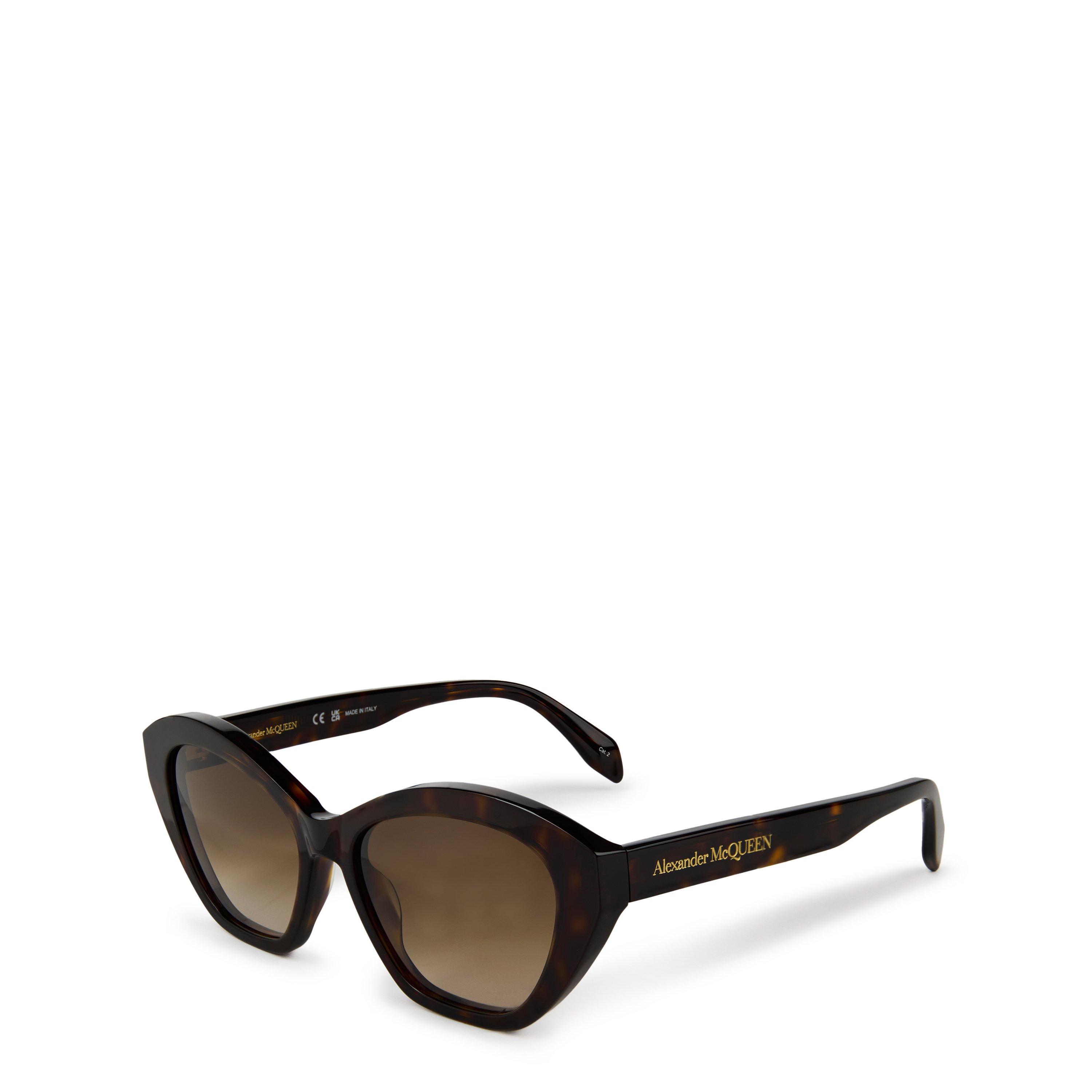 Havana - Alexander McQueen - Women's Cat Eye Sunglasses - 1