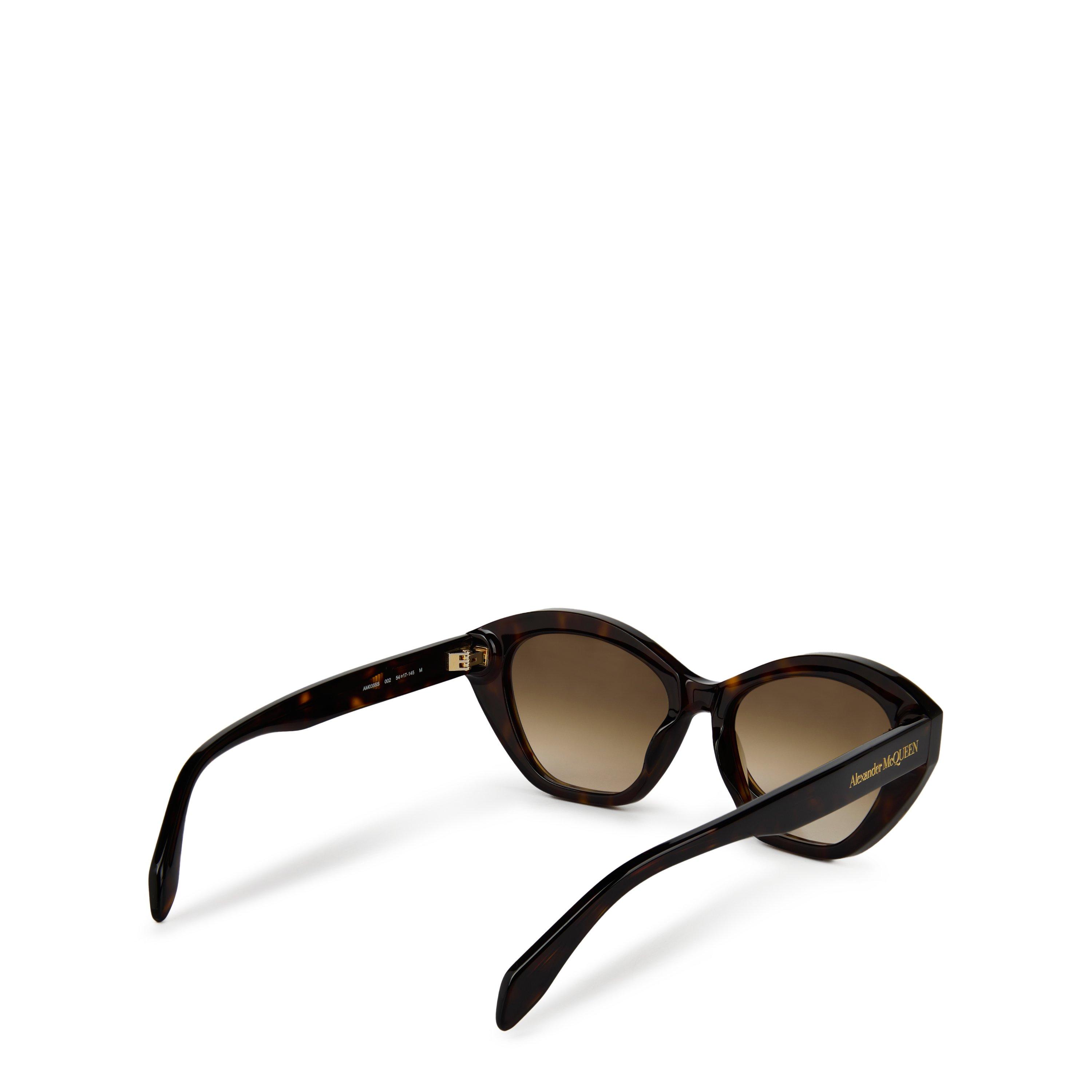 Havana - Alexander McQueen - Alexander McQueen Womens AM0355S Cat Eye Sunglasses - 3
