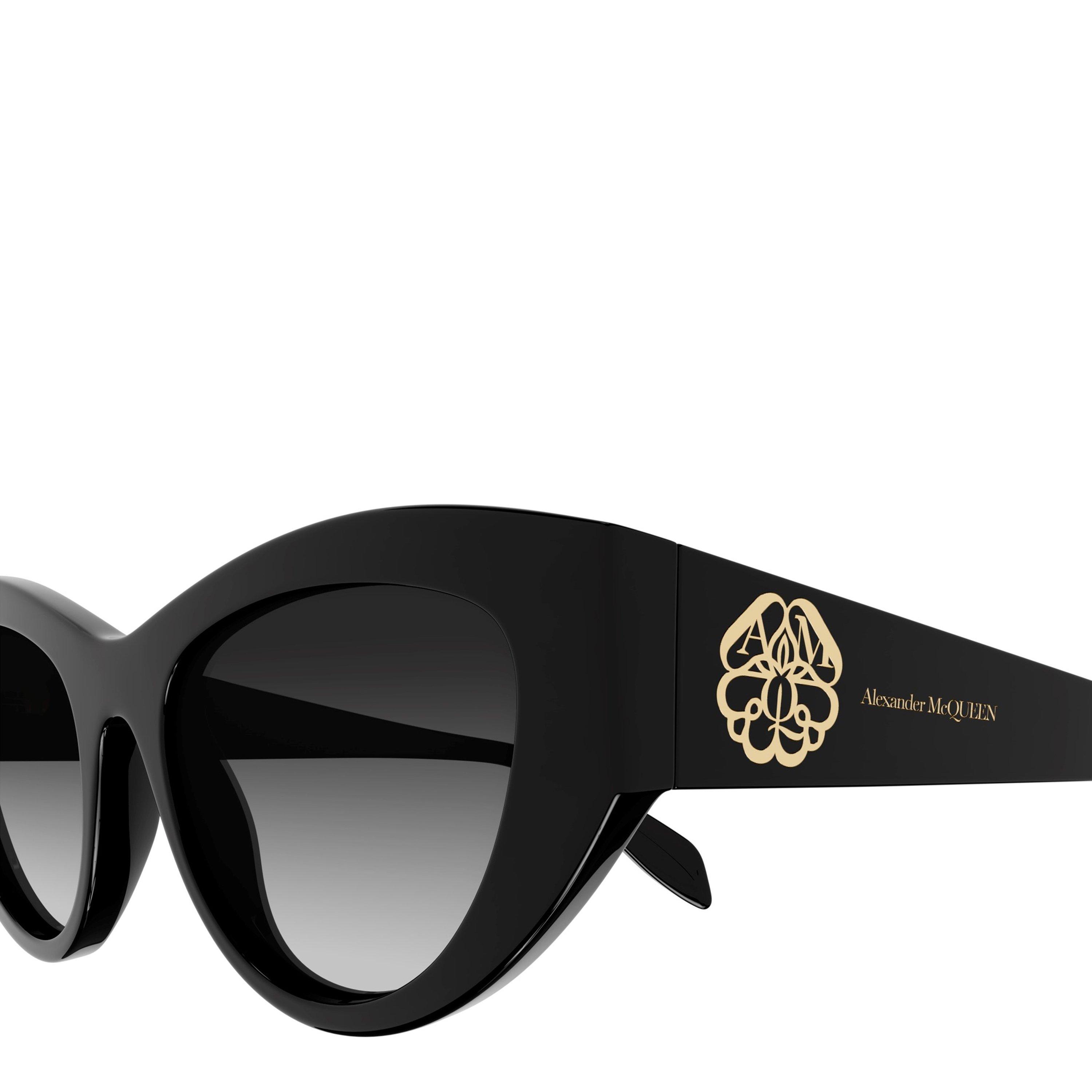 Black - Alexander McQueen - Women's Cat-Eye Alexander McQueen Sunglasses - 3