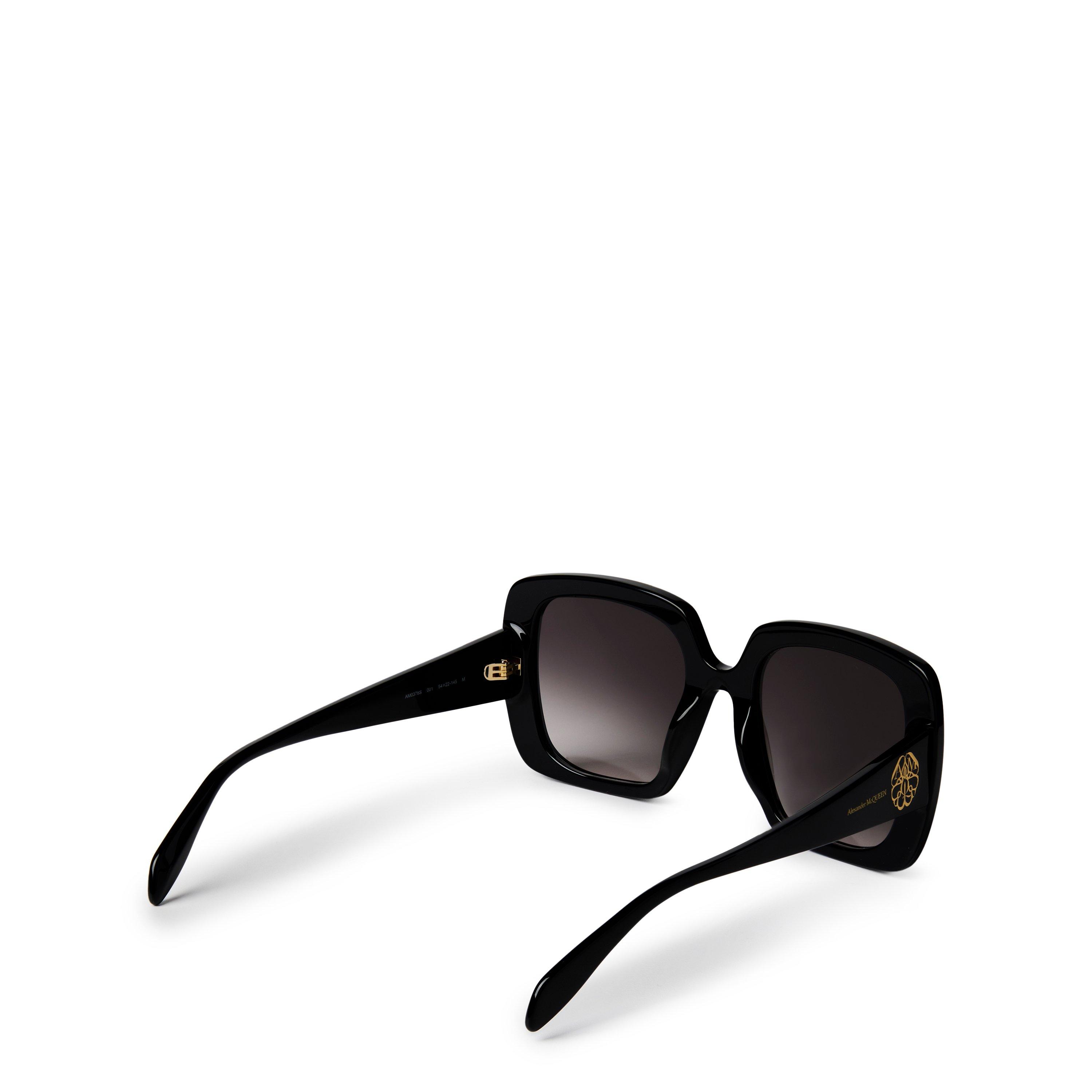 Black - Alexander McQueen - Women's Seal Oversized Sunglasses - 3