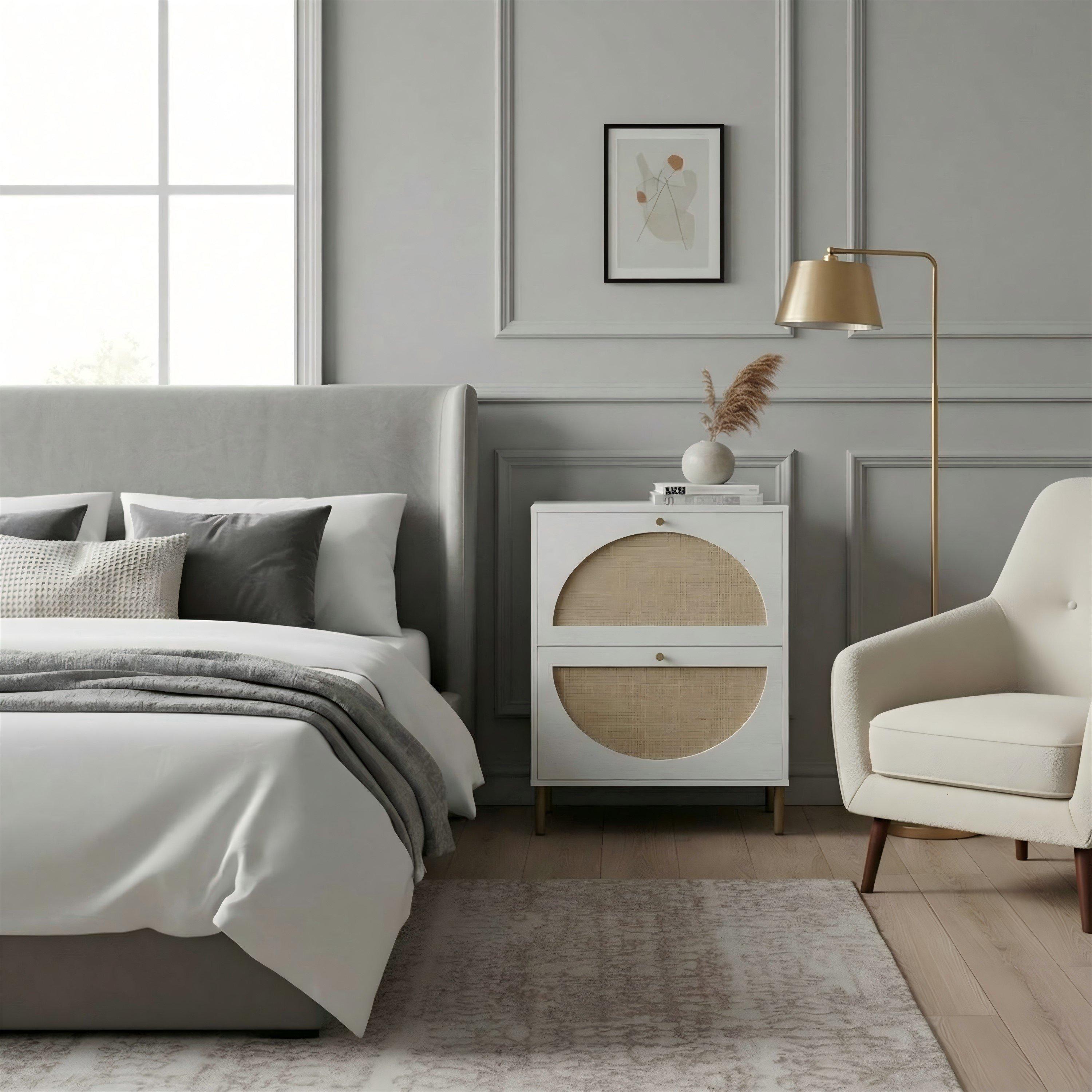 White - Linea - Shoe Cabinet - 1