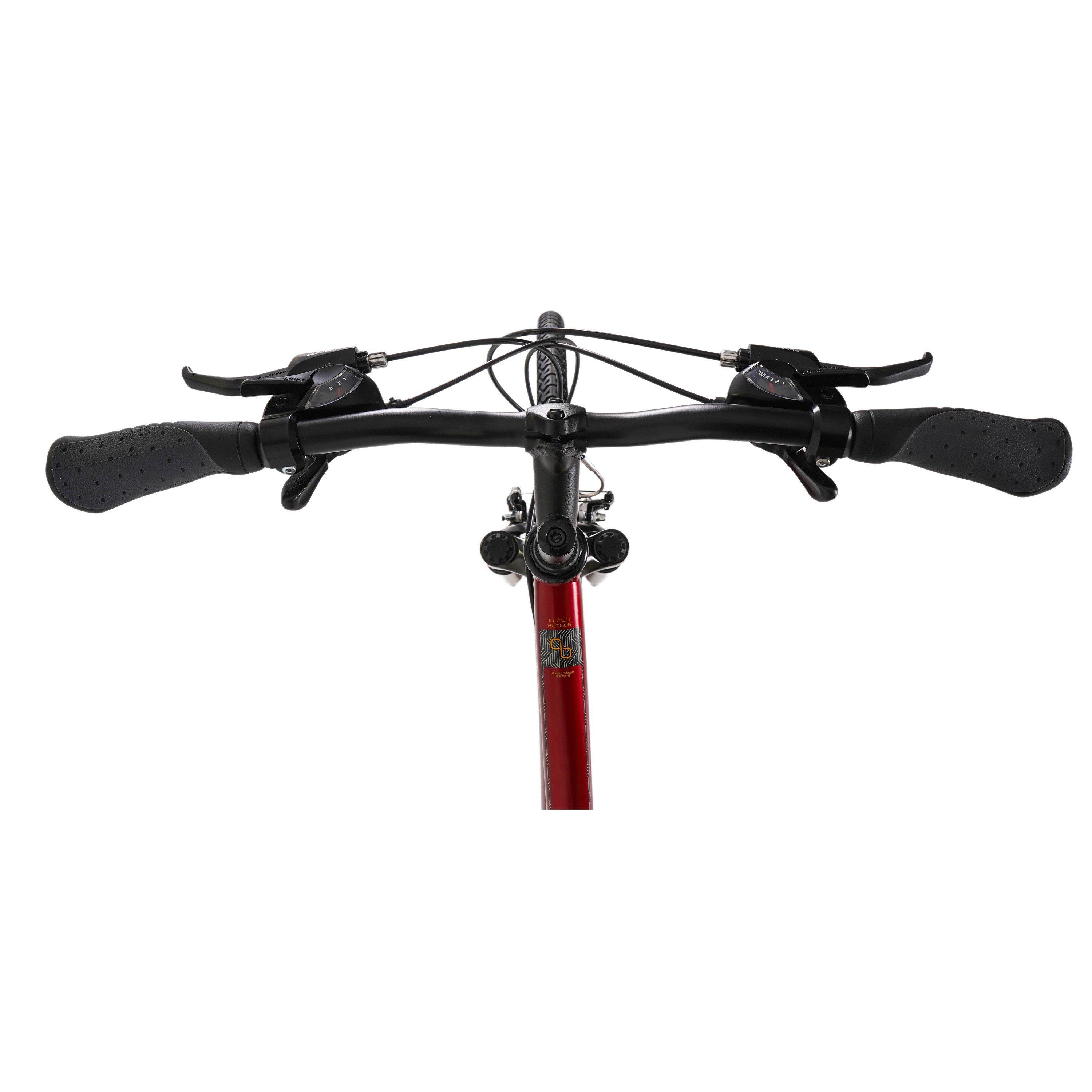 Red - Claud Butler - Claud Butler Explorer 2.0 Low Step Hybrid Bike - 5