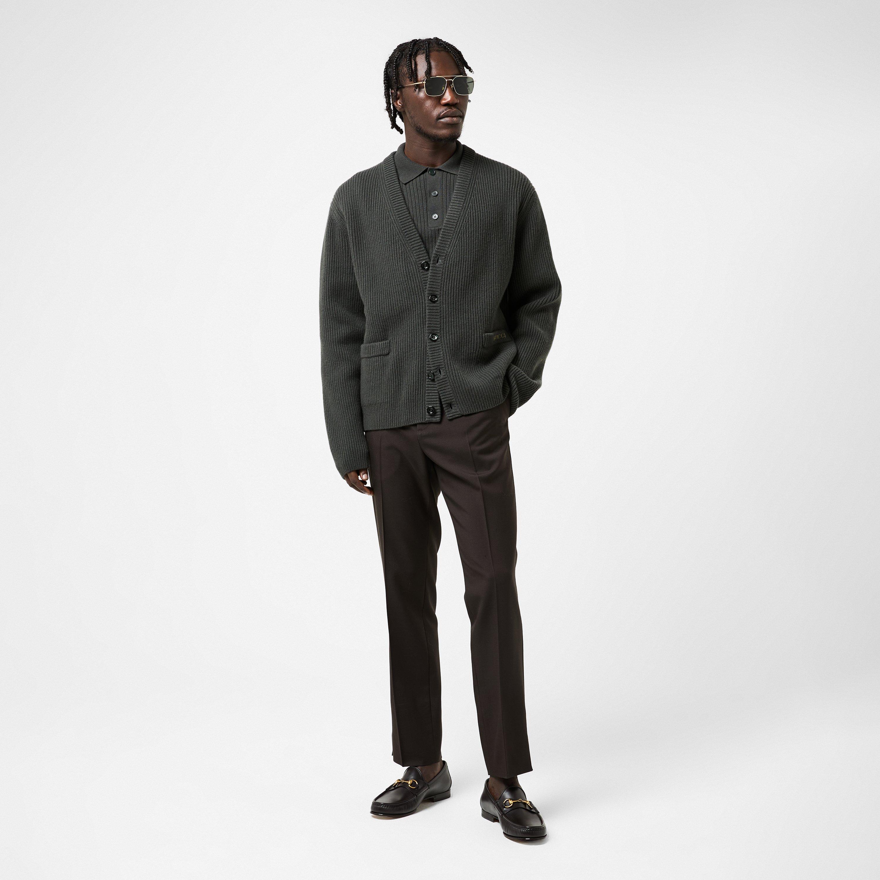 Gold/Grey - Gucci - Men's Rectangle Sunglasses - 6