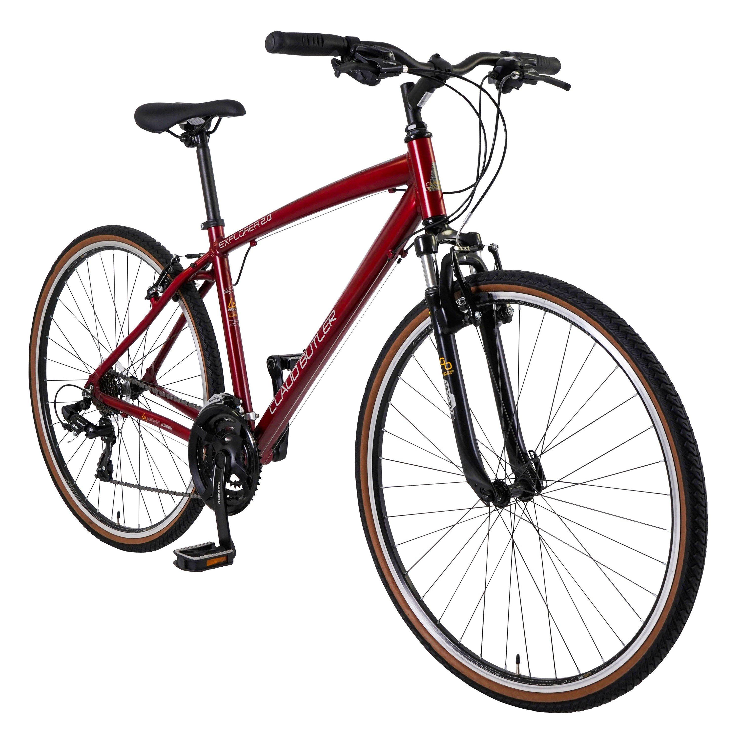 Red - Claud Butler - Claud Butler Explorer 2.0 Hybrid Bike - 2