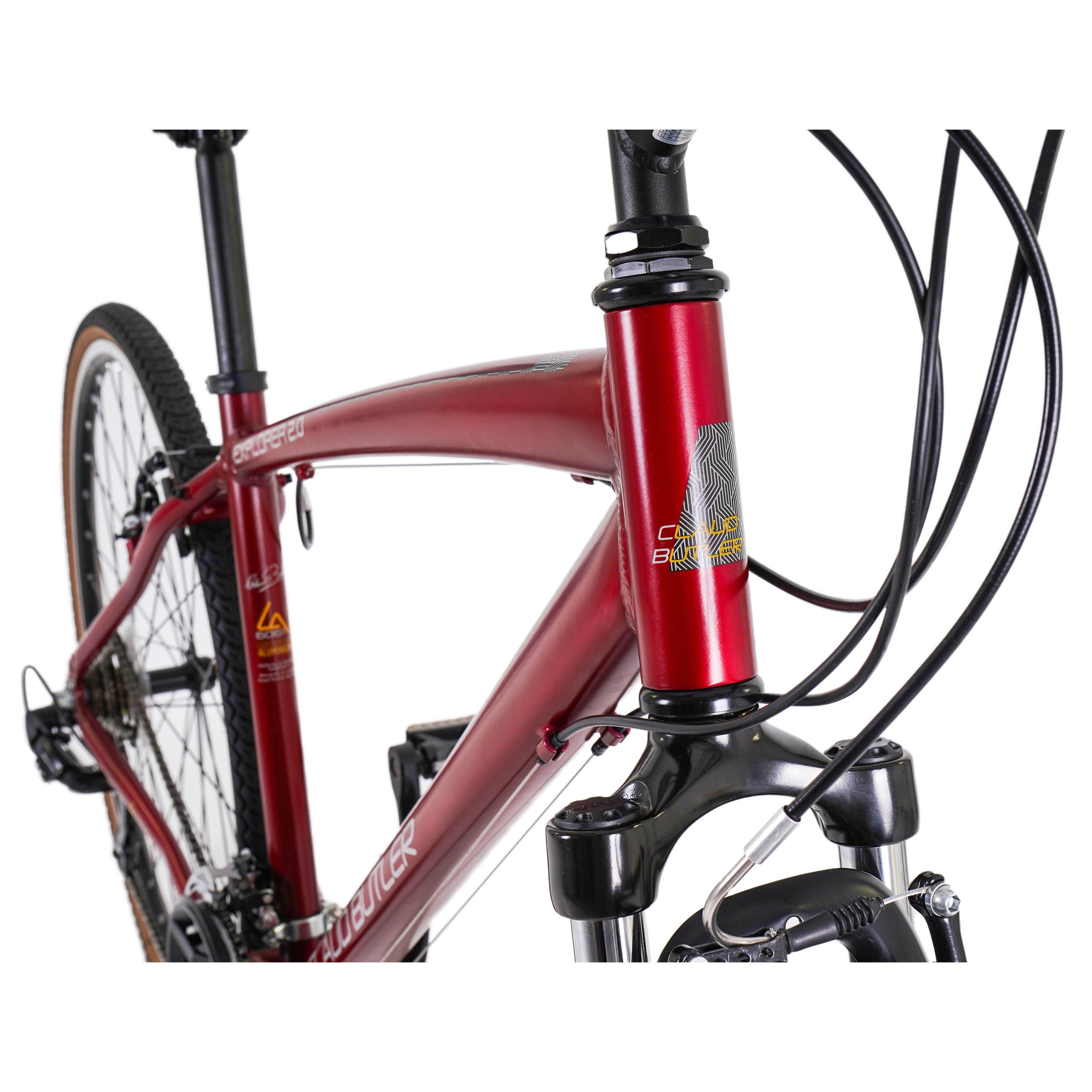 Red - Claud Butler - Claud Butler Explorer 2.0 Hybrid Bike - 7
