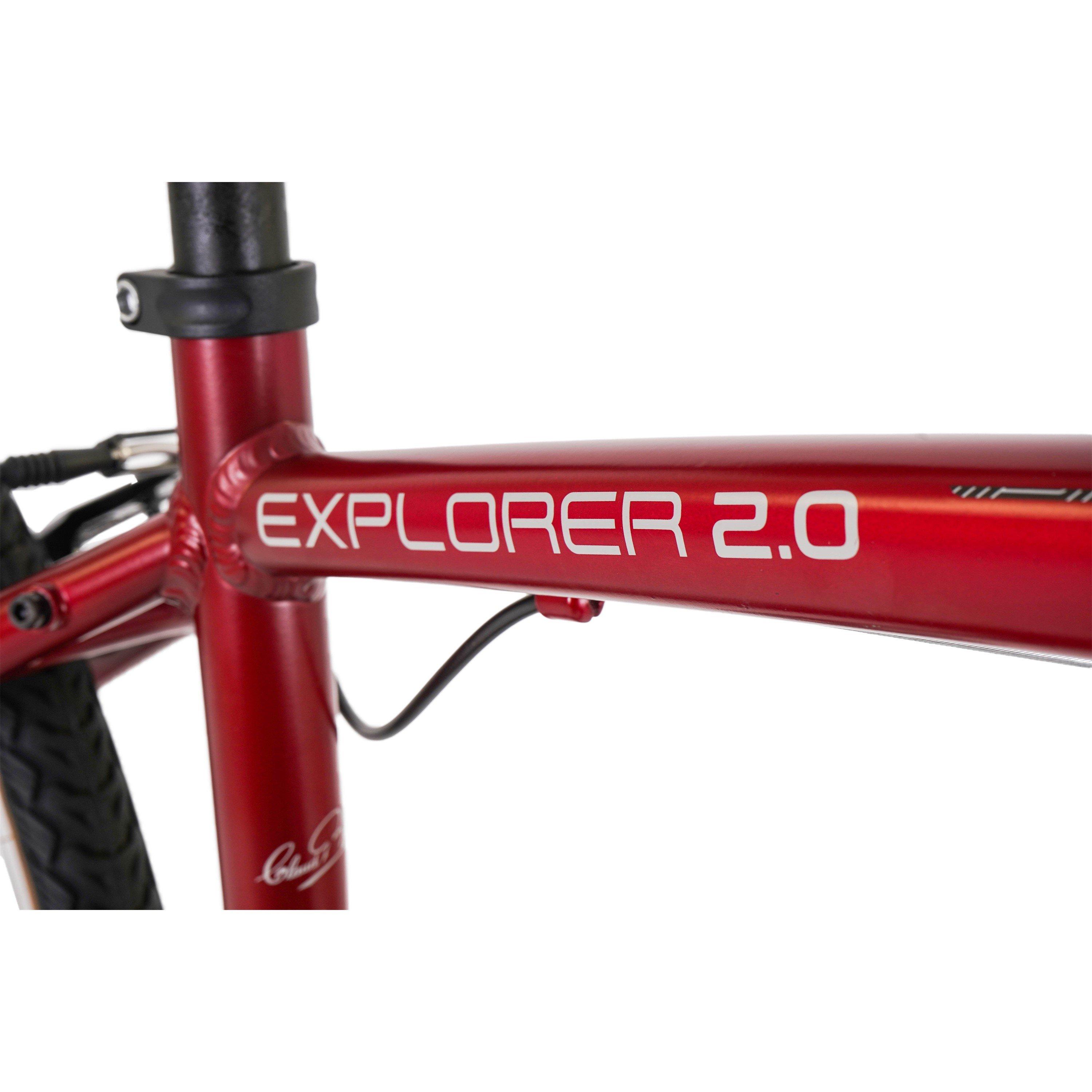 Red - Claud Butler - Claud Butler Explorer 2.0 Hybrid Bike - 8