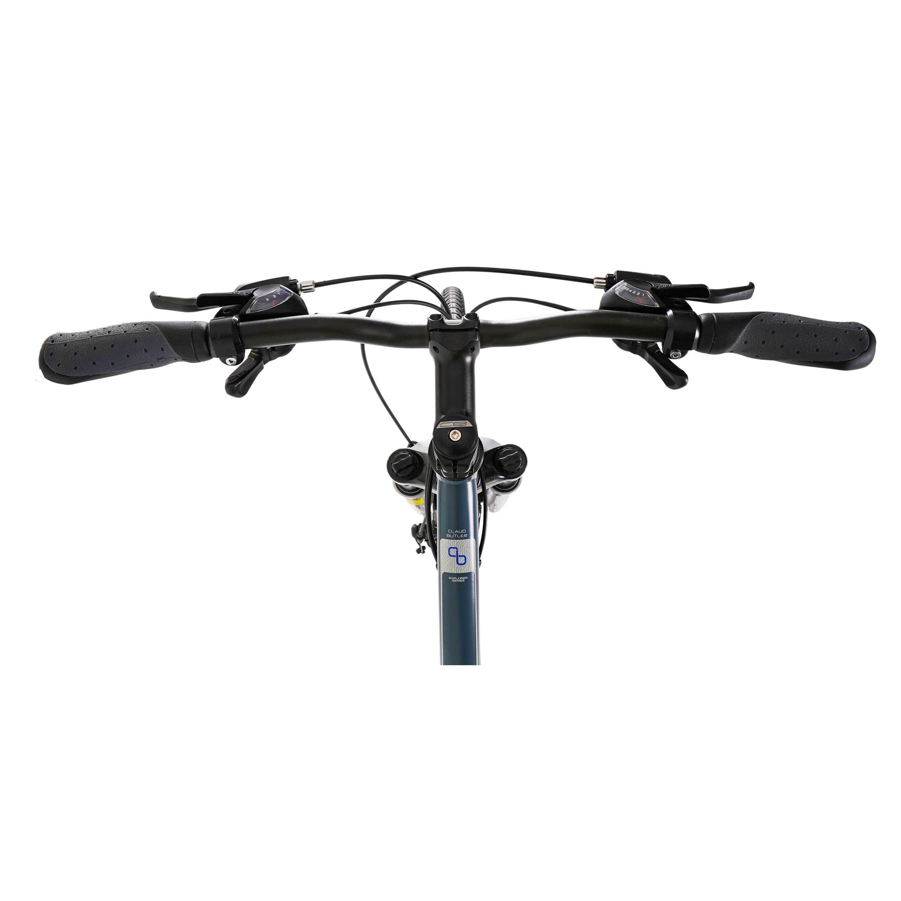 Grey - Claud Butler - Claud Butler Explorer 3.0 Low Step Hybrid Bike - 5