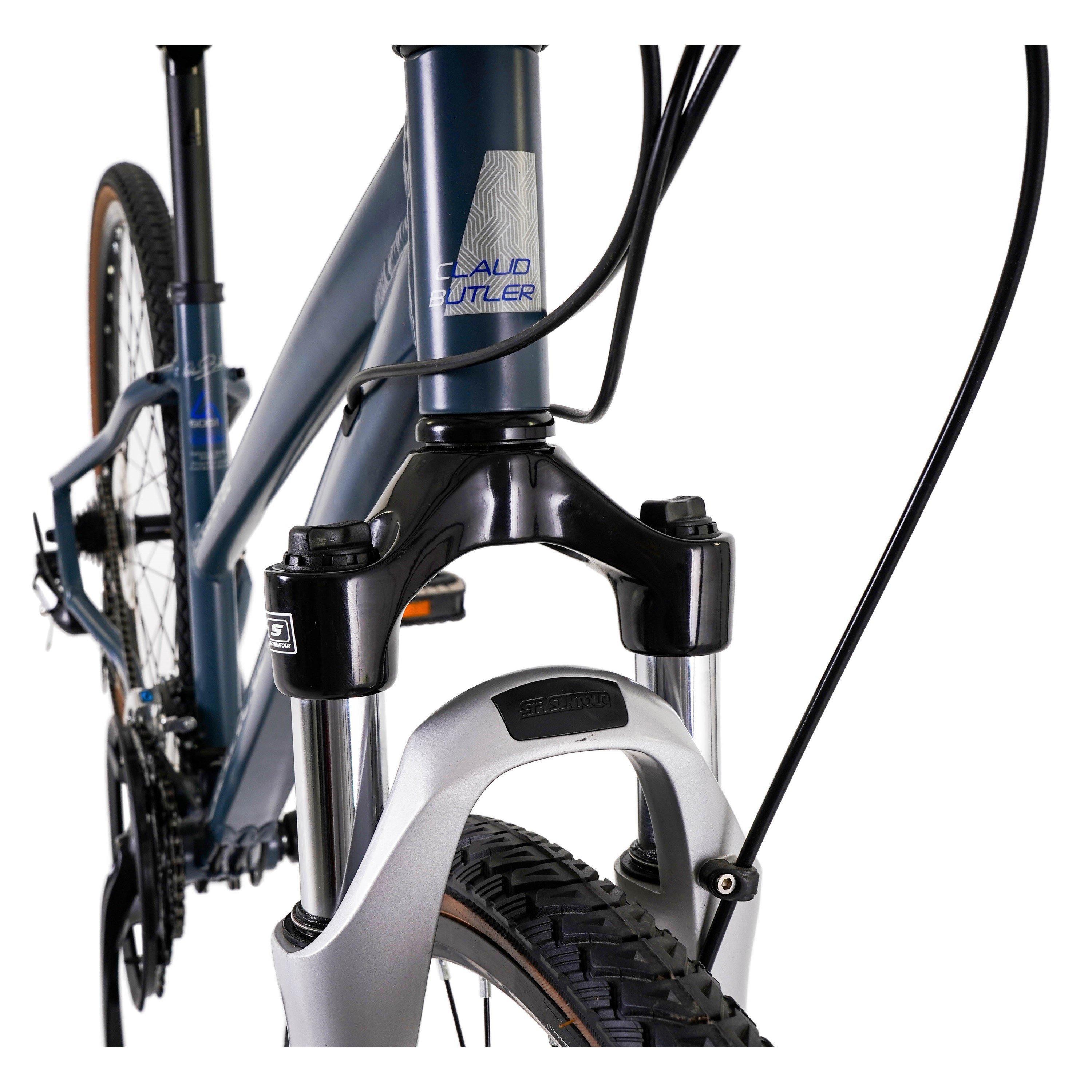 Grey - Claud Butler - Claud Butler Explorer 3.0 Low Step Hybrid Bike - 7