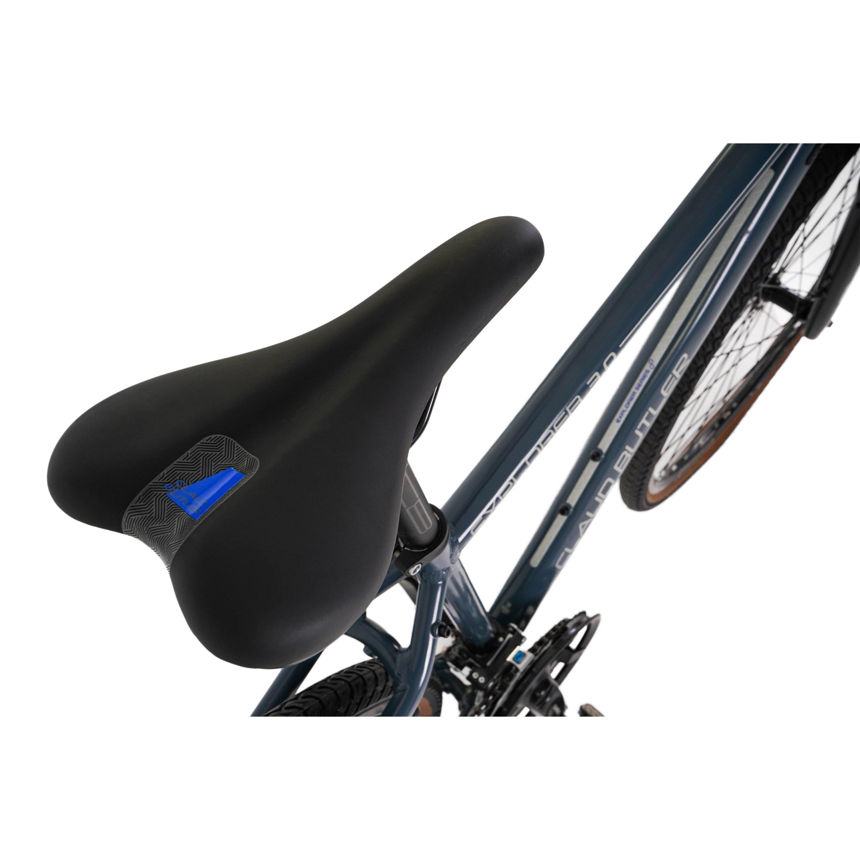 Grey - Claud Butler - Claud Butler Explorer 3.0 Hybrid Bike - 6