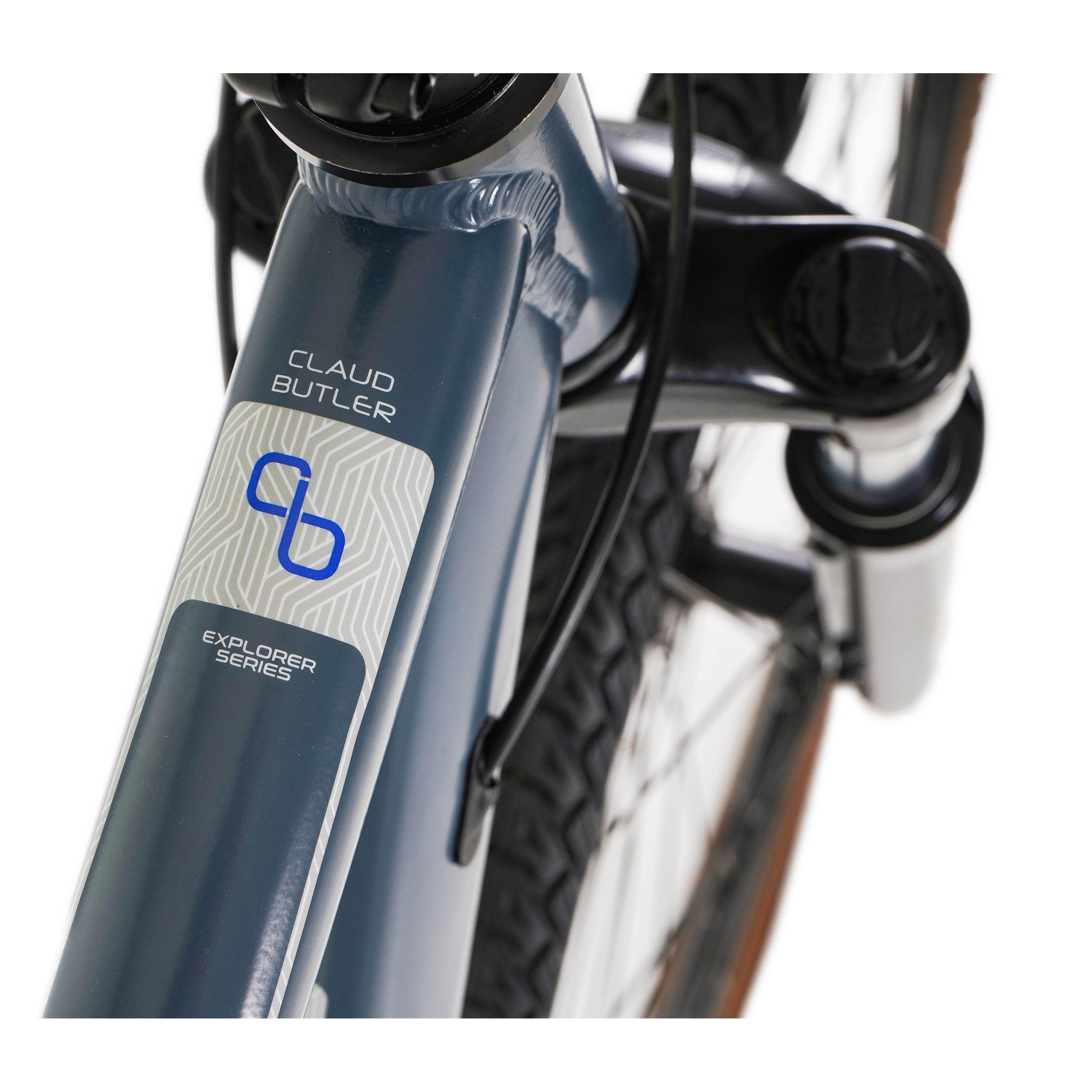 Grey - Claud Butler - Claud Butler Explorer 3.0 Hybrid Bike - 7