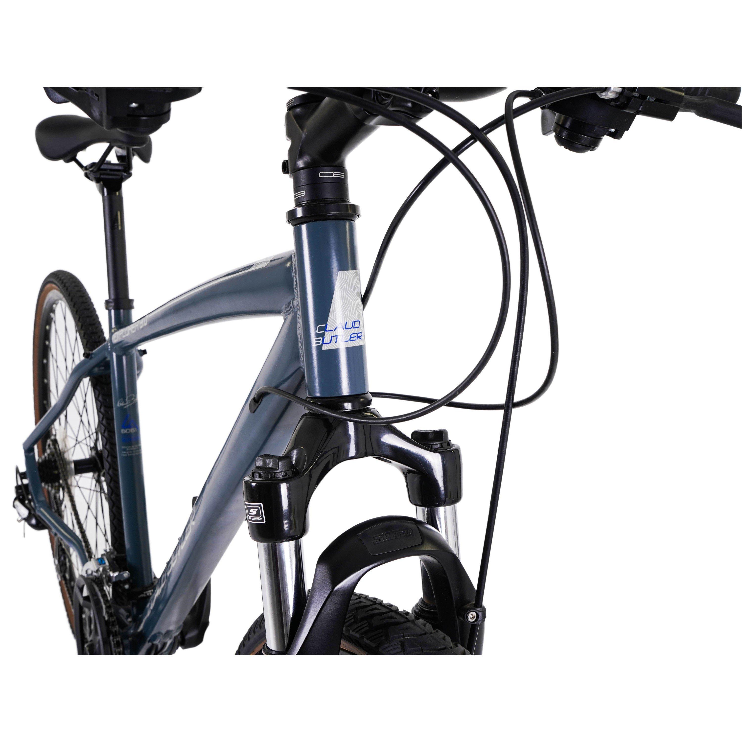 Grey - Claud Butler - Claud Butler Explorer 3.0 Hybrid Bike - 8