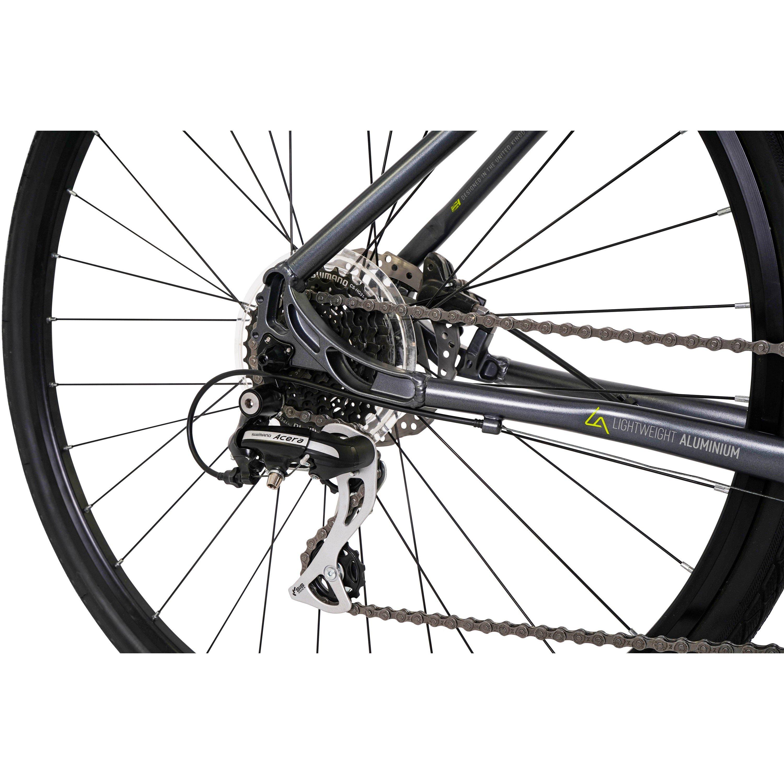 Grey - Claud Butler - Claud Butler Explorer 4.0 Hybrid Bike - 3