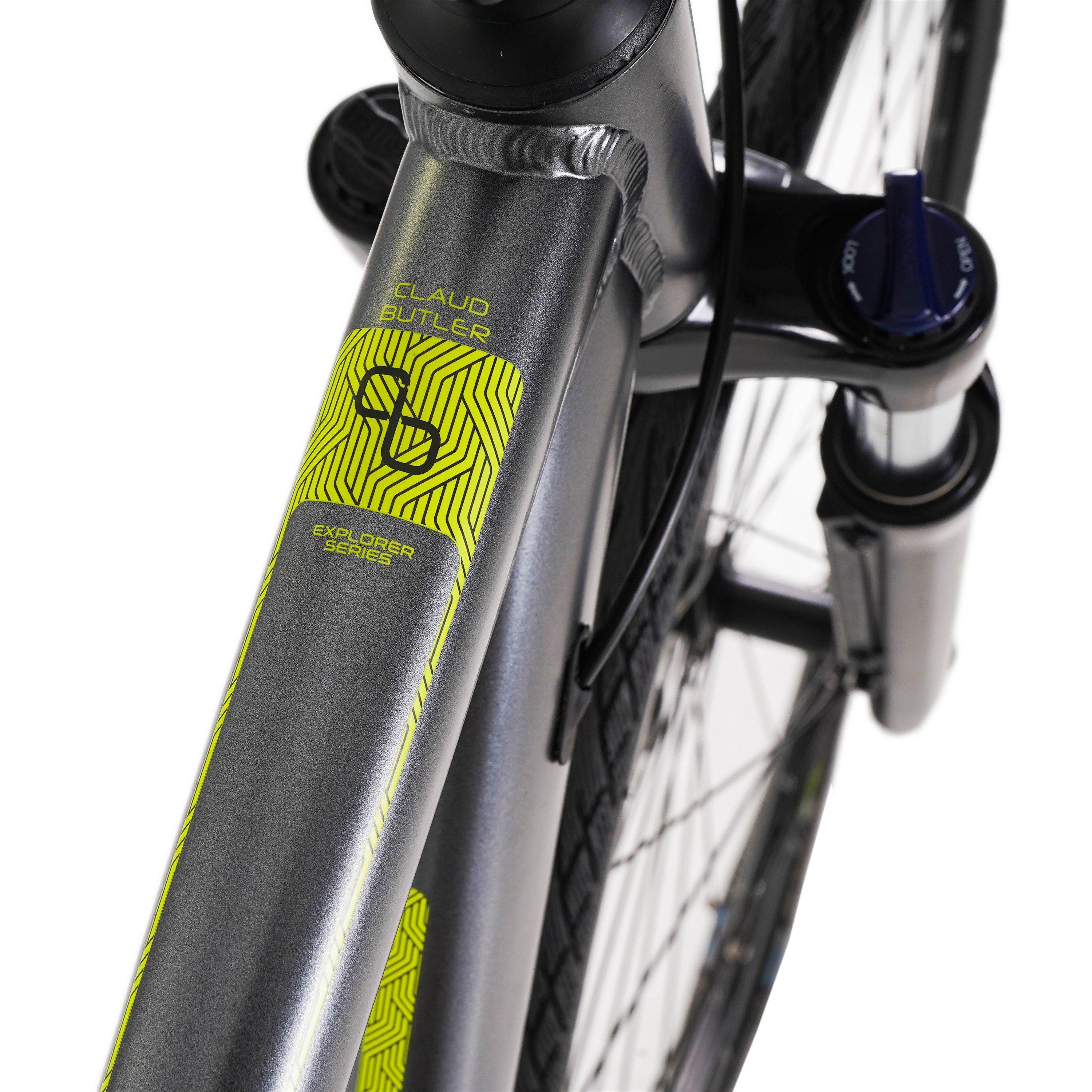 Grey - Claud Butler - Claud Butler Explorer 4.0 Hybrid Bike - 7