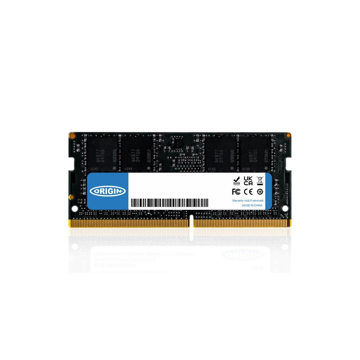 Black - Origin - Origin Storage 16GB DDR4 3200MHz SODIMM 1Rx8 Non-ECC 1.2V - 1