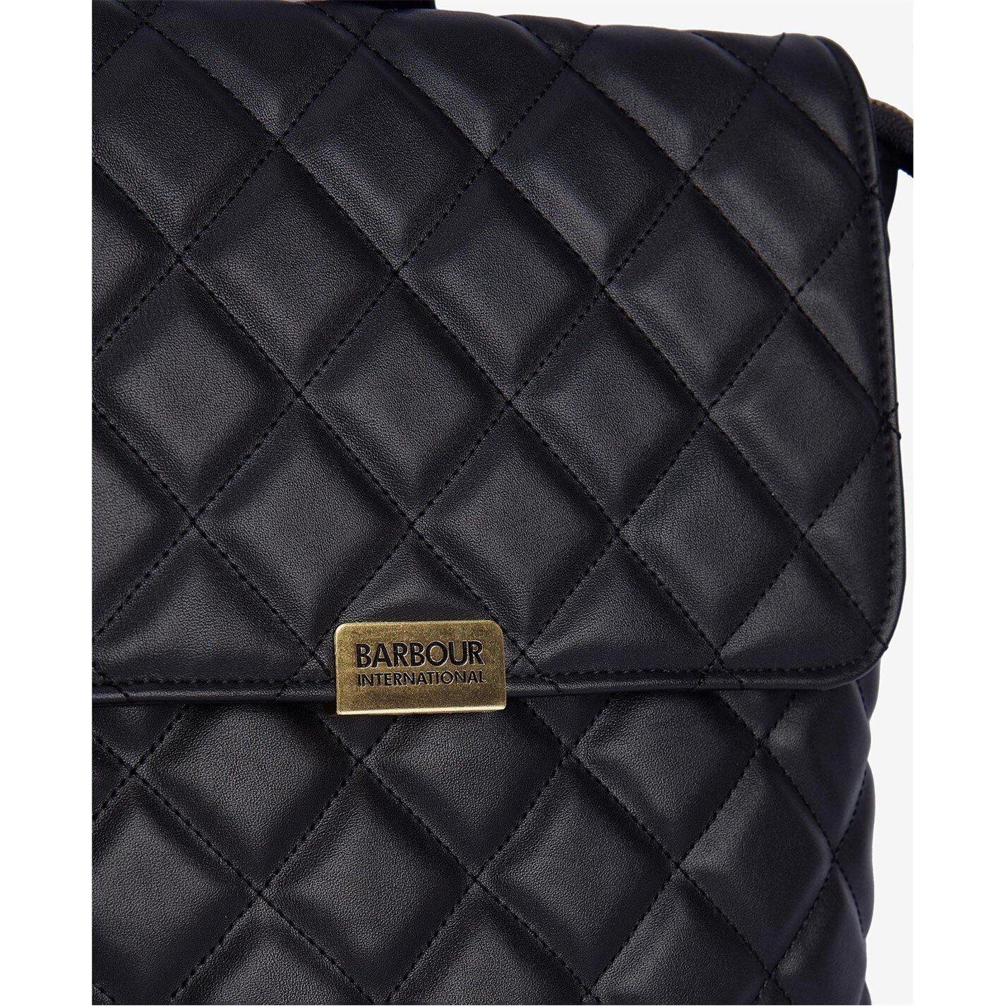 Black - Barbour International - Quilted Hoxton Backpack - 13