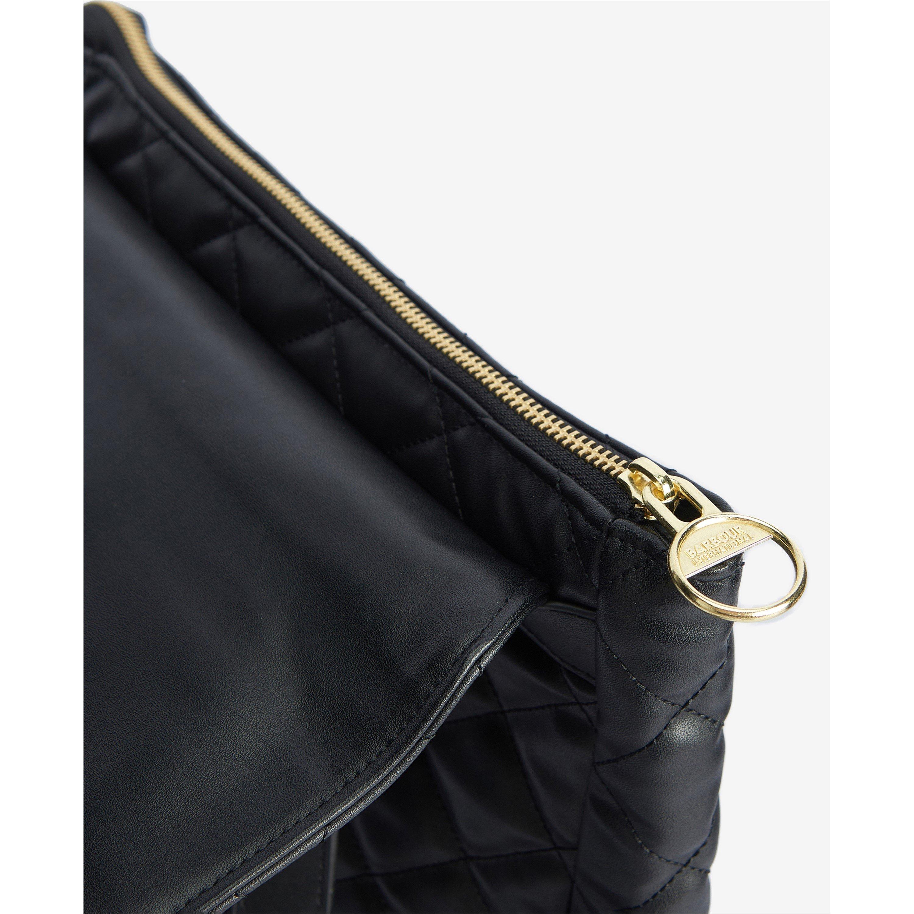 Black - Barbour International - Quilted Hoxton Backpack - 5