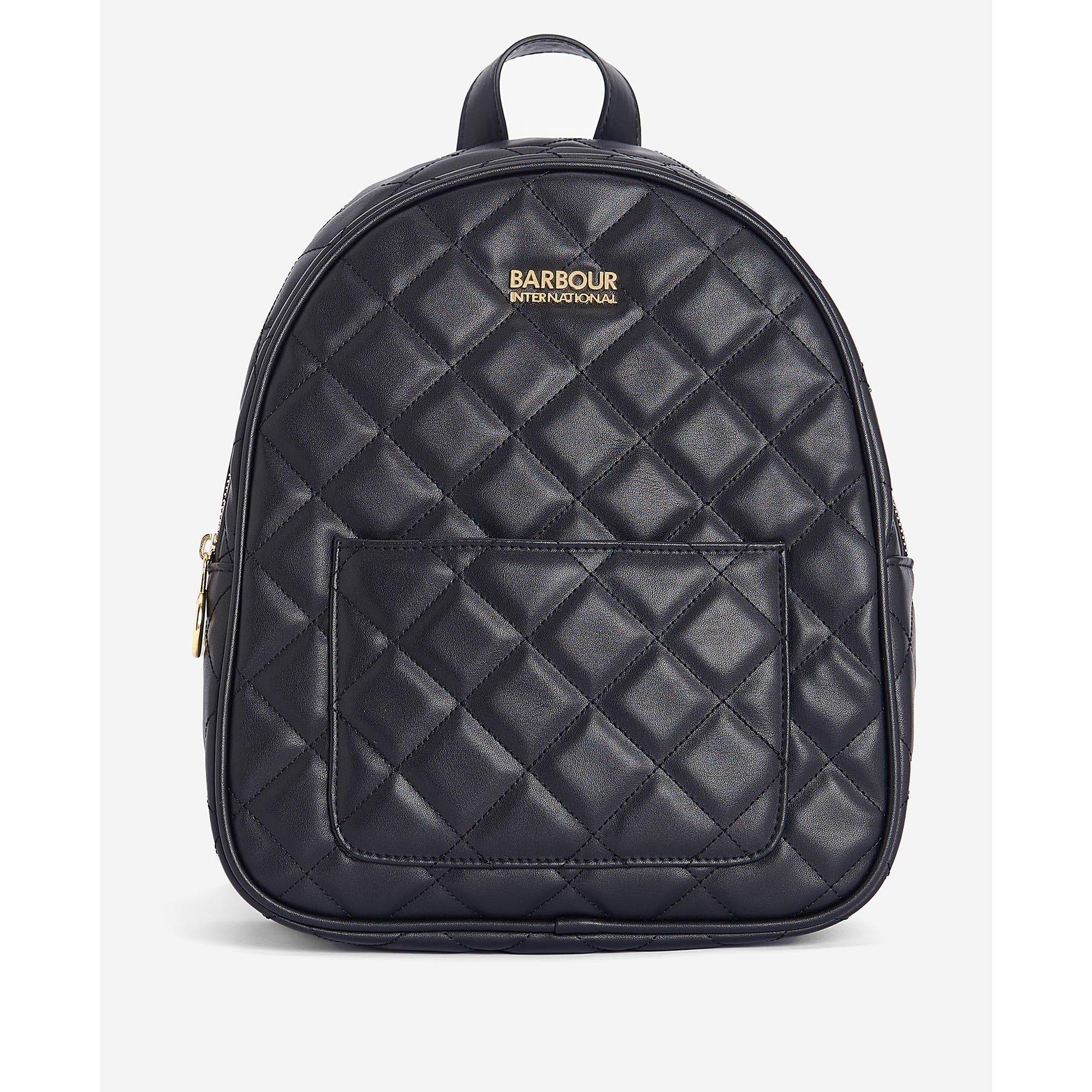Black - Barbour International - Women's Uxbridge Quilted Zip Backpack - 1