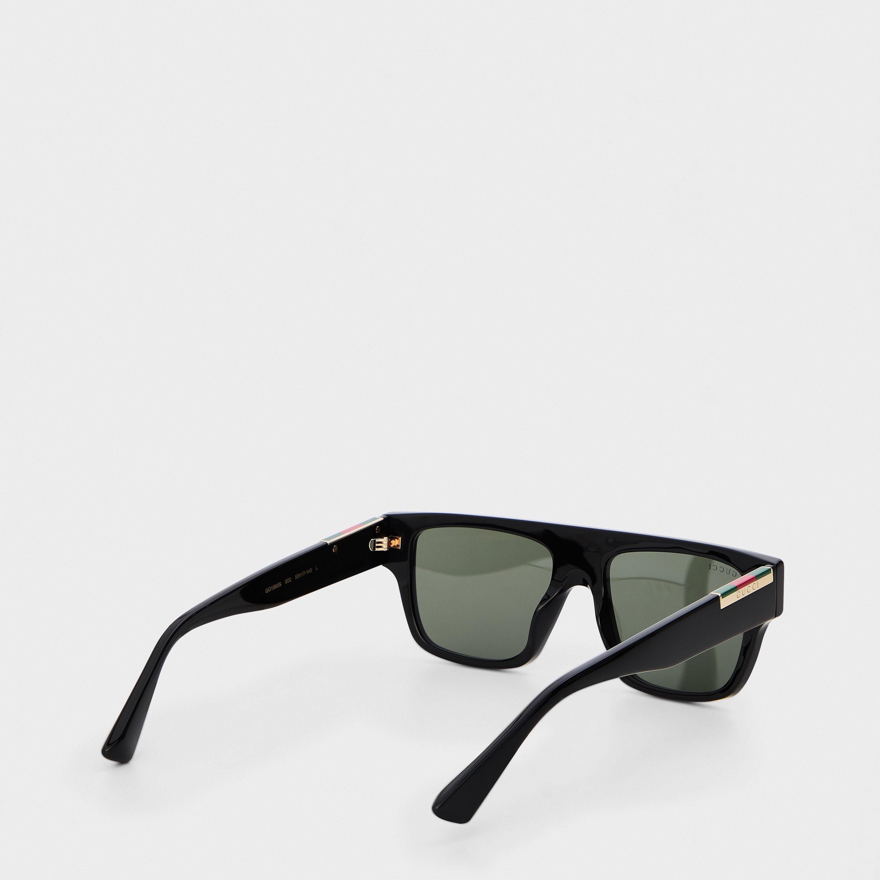 Black/Grey - Gucci - Men's Rectangle Sunglasses - 2