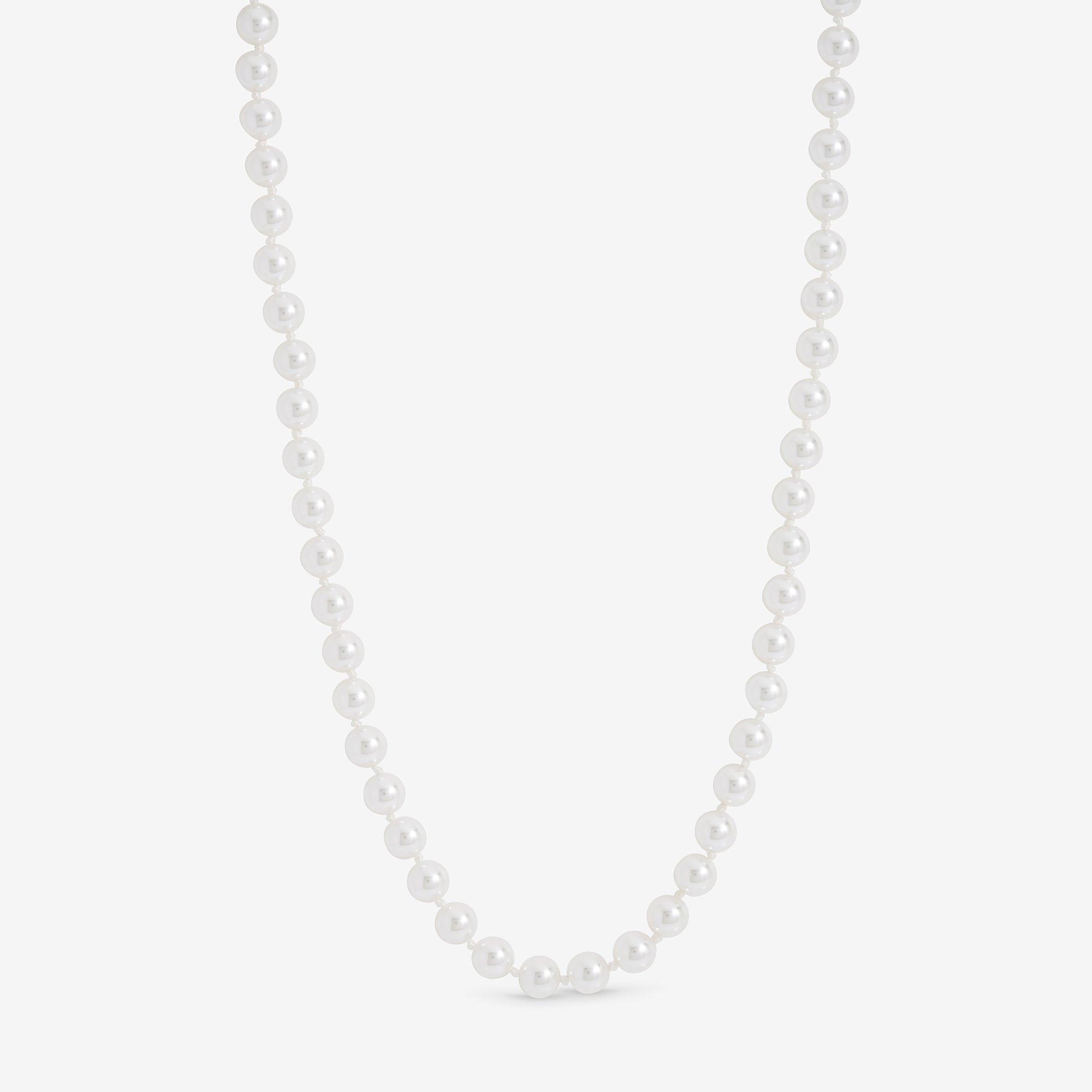 Silver - Jon Richard - Silver Plated 6mm Knotted Pearl Necklace - 1