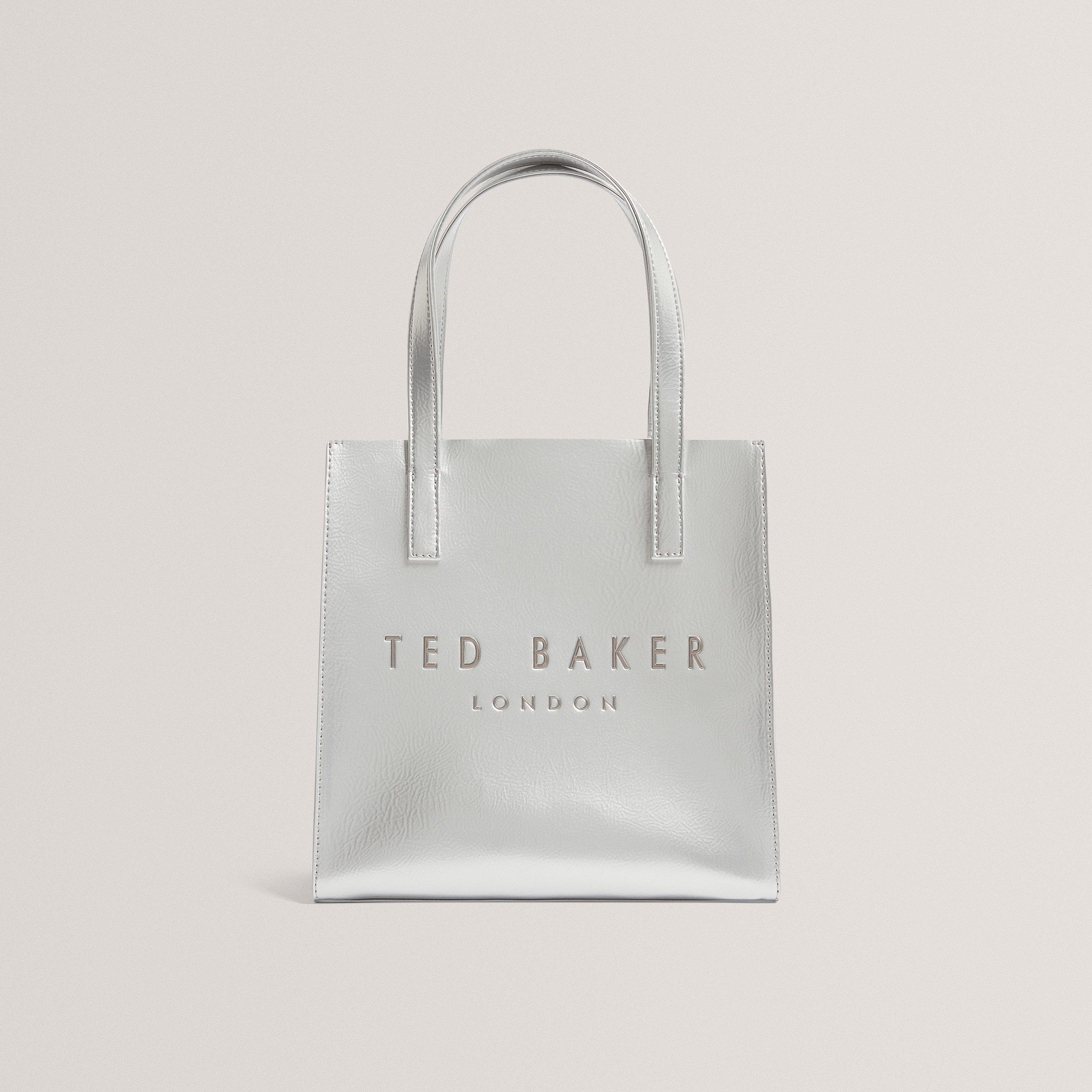 Silver - Ted Baker - Ted Baker Icon Small Crinkle Tote Bag - 1