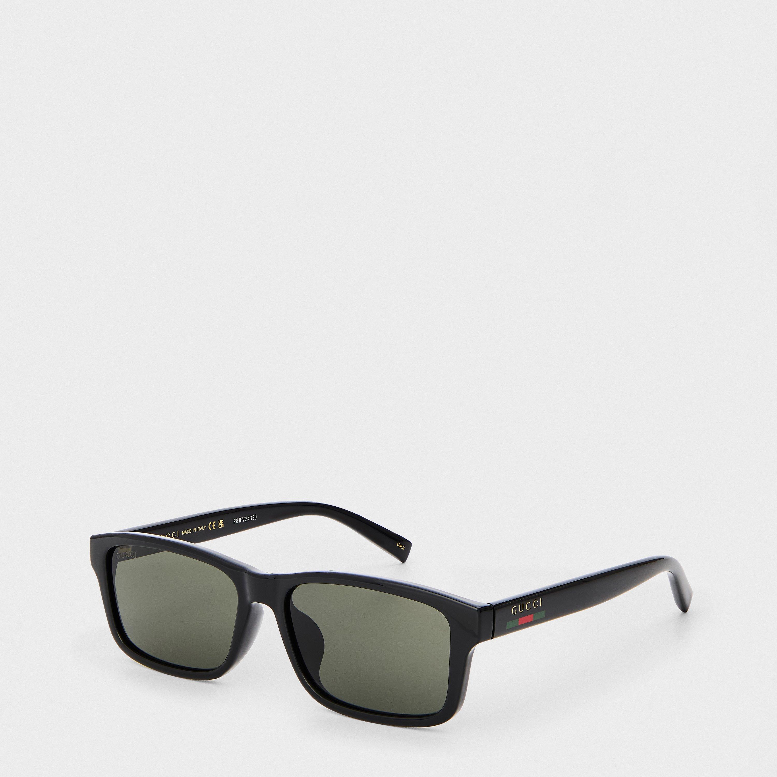 Black/Grey - Gucci - Men's Rectangle Sunglasses - 1