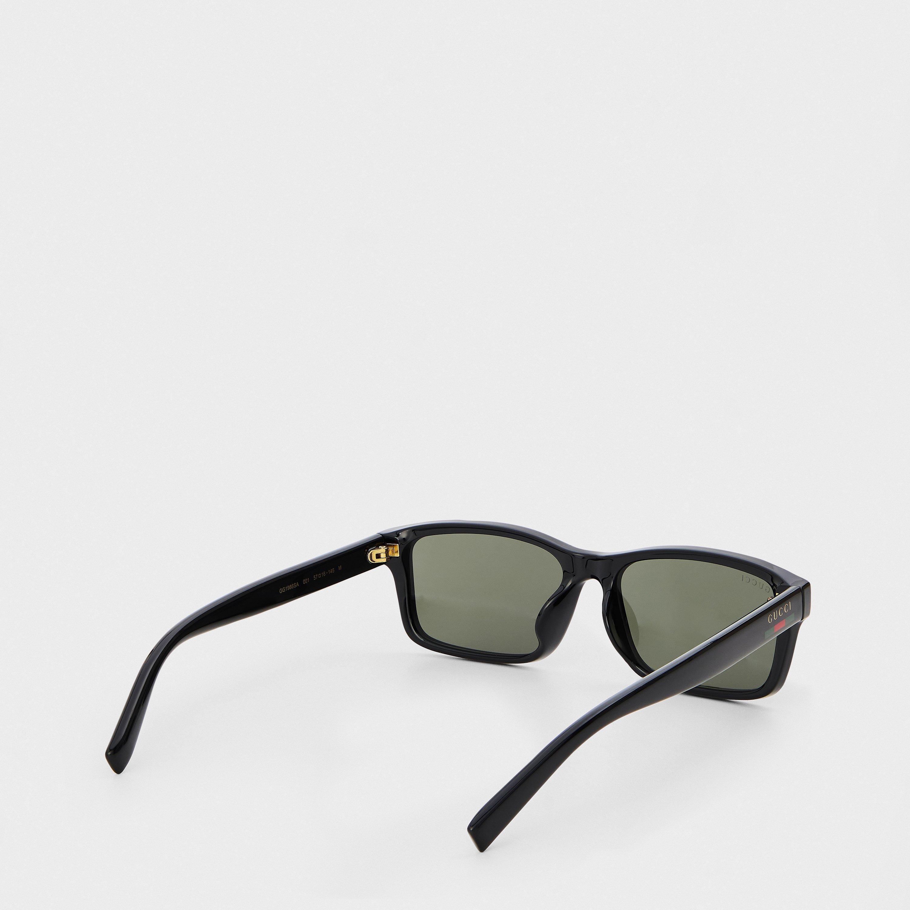 Black/Grey - Gucci - Men's Rectangle Sunglasses - 2