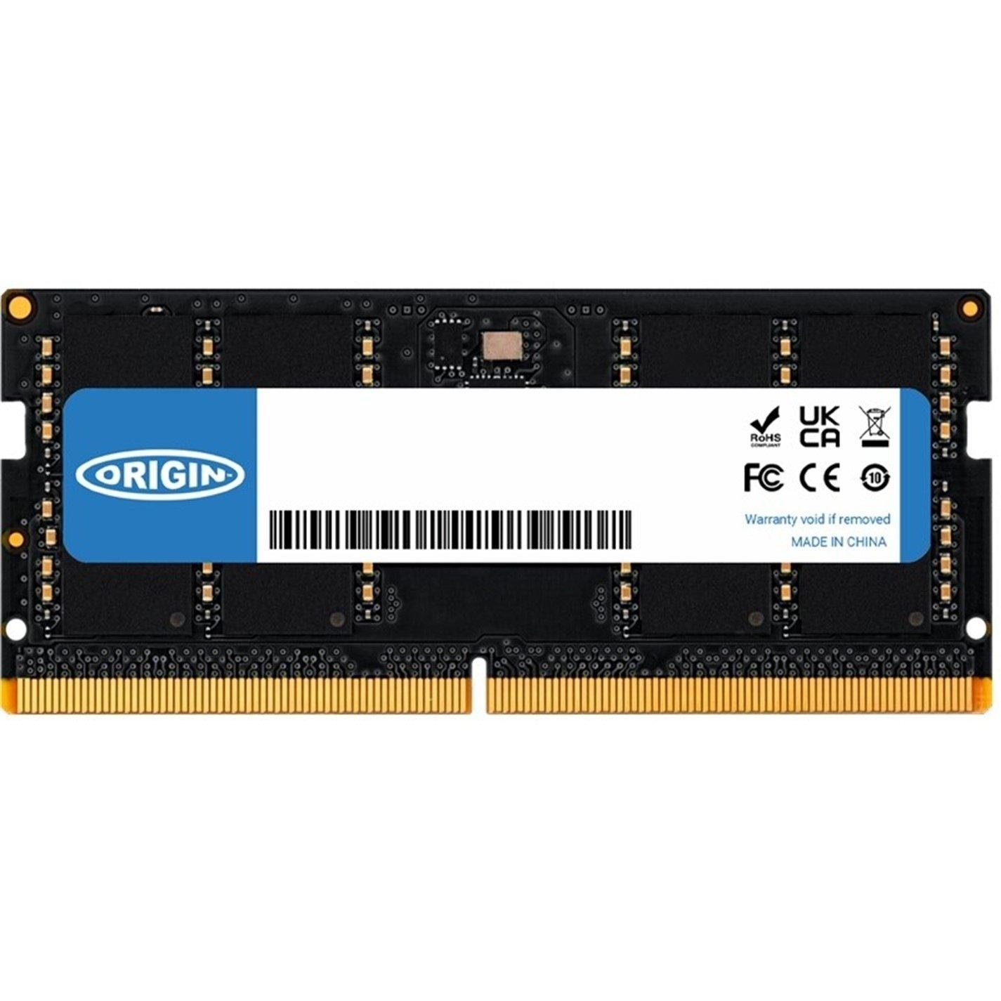 Black - Origin - Origin Storage 8GB DDR5 5600MHz SODIMM 1Rx16 Non-ECC 1.1V - 1
