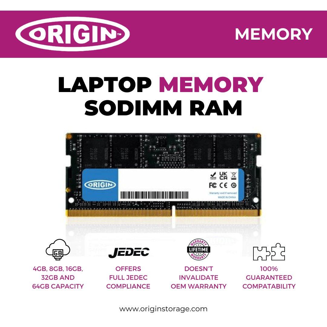 Black - Origin - Origin Storage 8GB DDR5 5600MHz SODIMM 1Rx16 Non-ECC 1.1V - 2