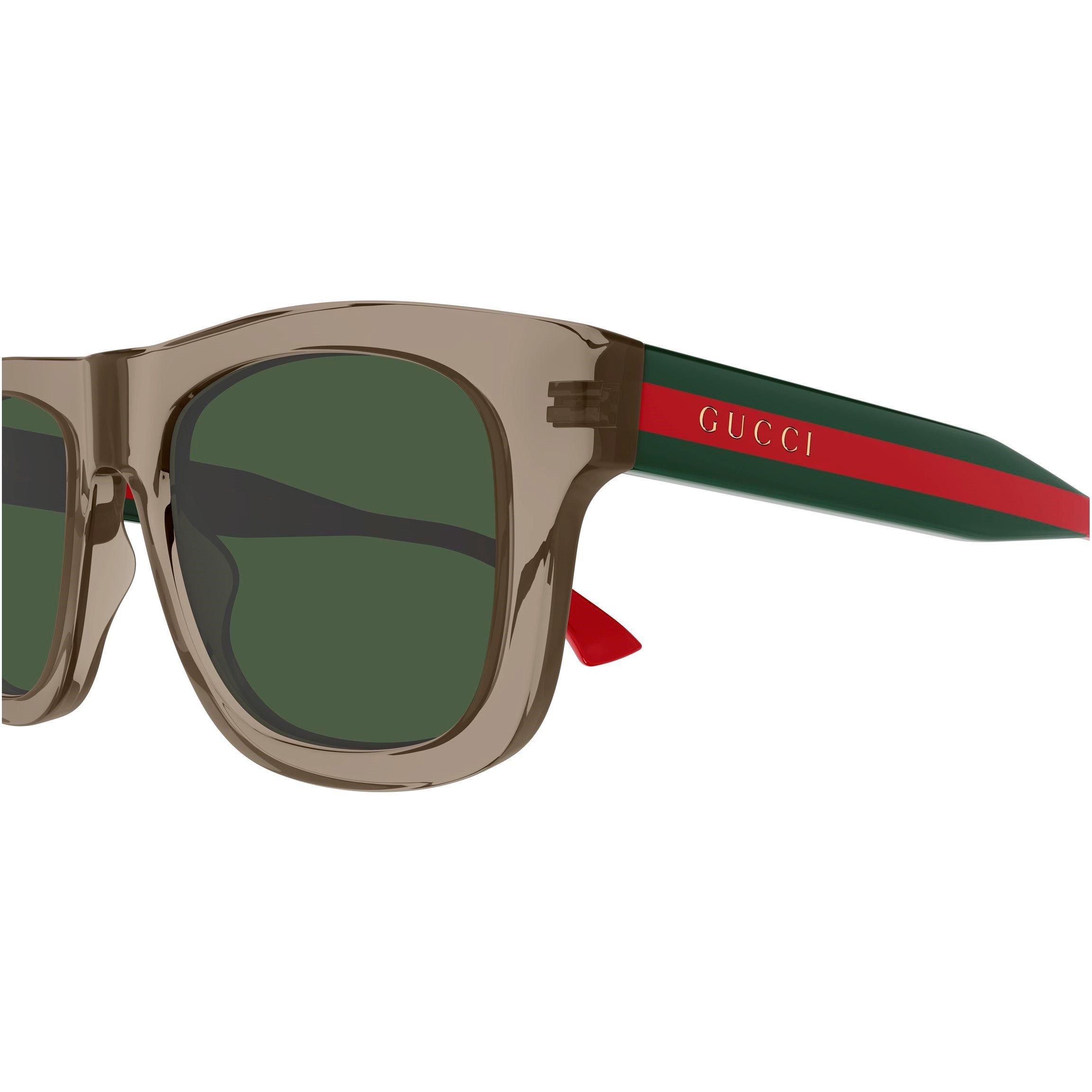 Brown/Gren - Gucci - Men's Rectangle Sunglasses - 4