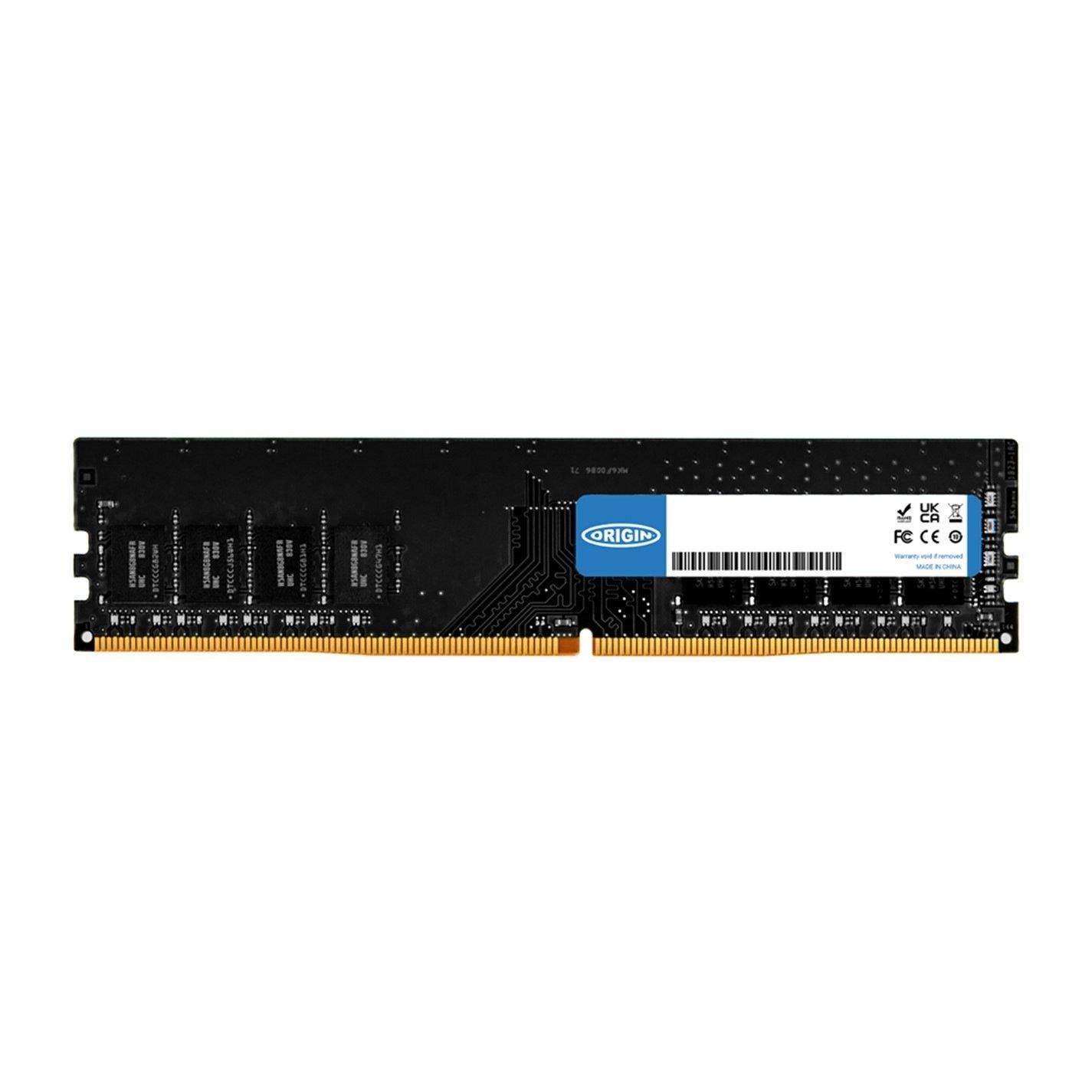Black - Origin - Origin Storage 8GB DDR4 3200MHz UDIMM 1Rx8 Non-ECC 1.2V - 1