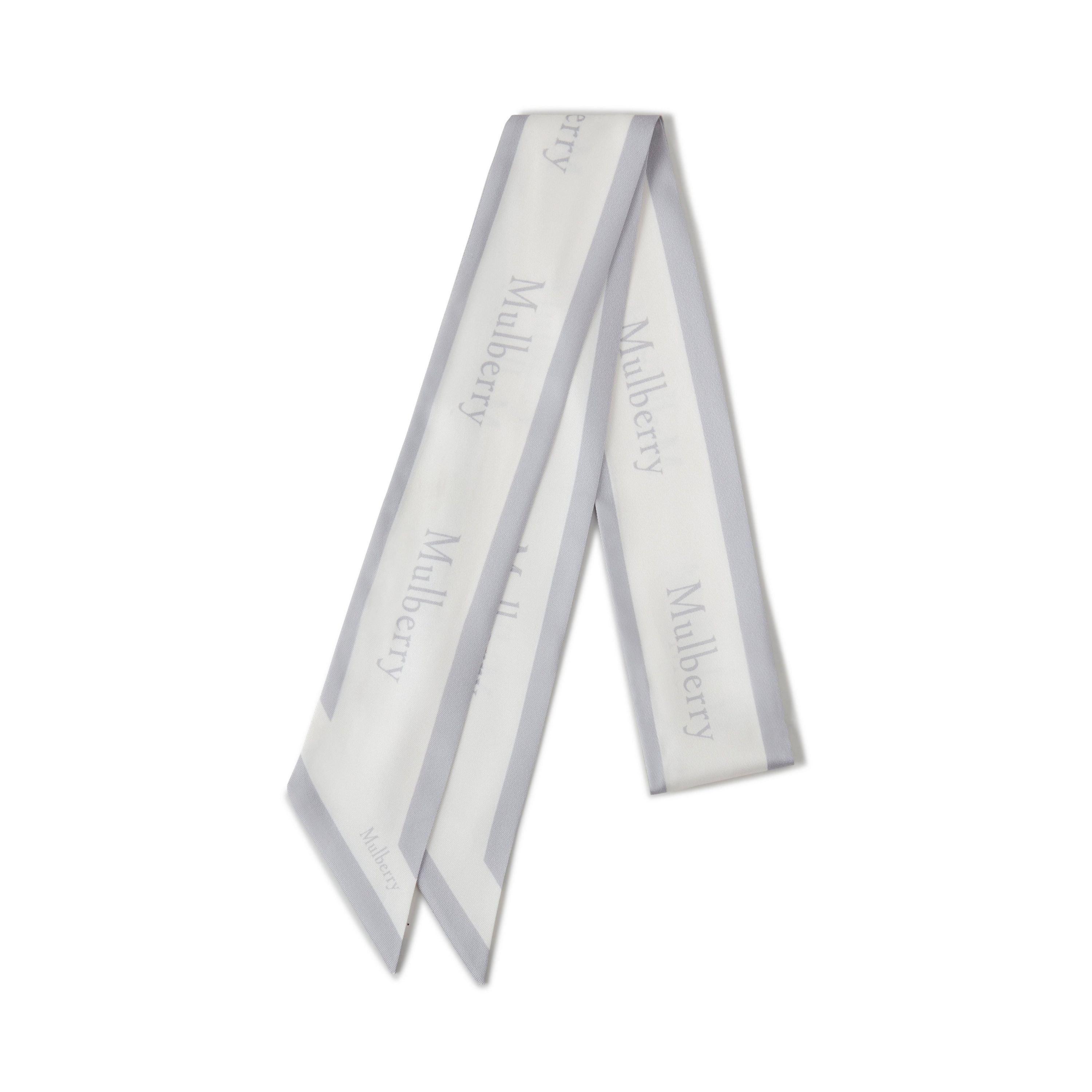 PaleGreyWhite - Mulberry - Women's Skinny Lightweight Scarf