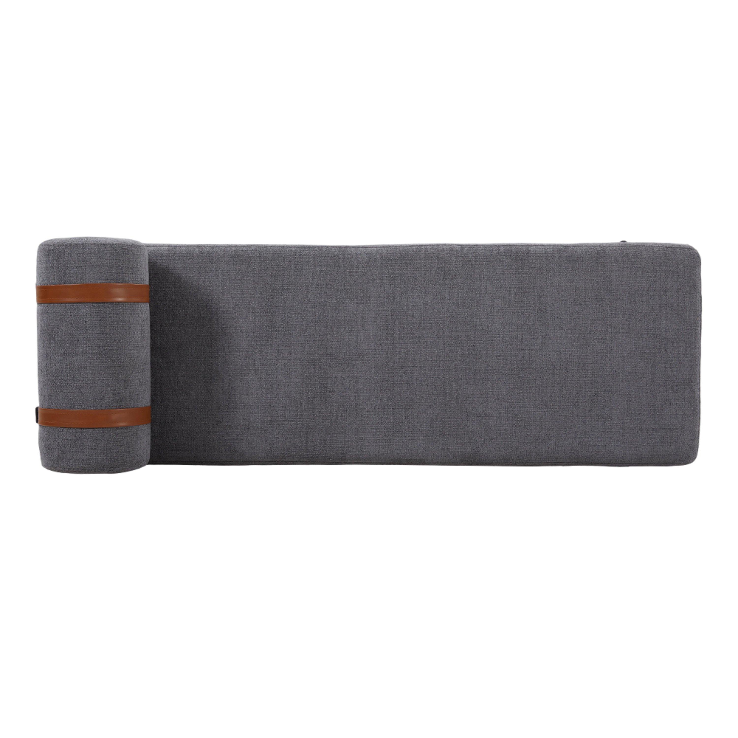 Dark Grey - Kabinet UK - Upholstered Bench with a Removable Pillow - 6