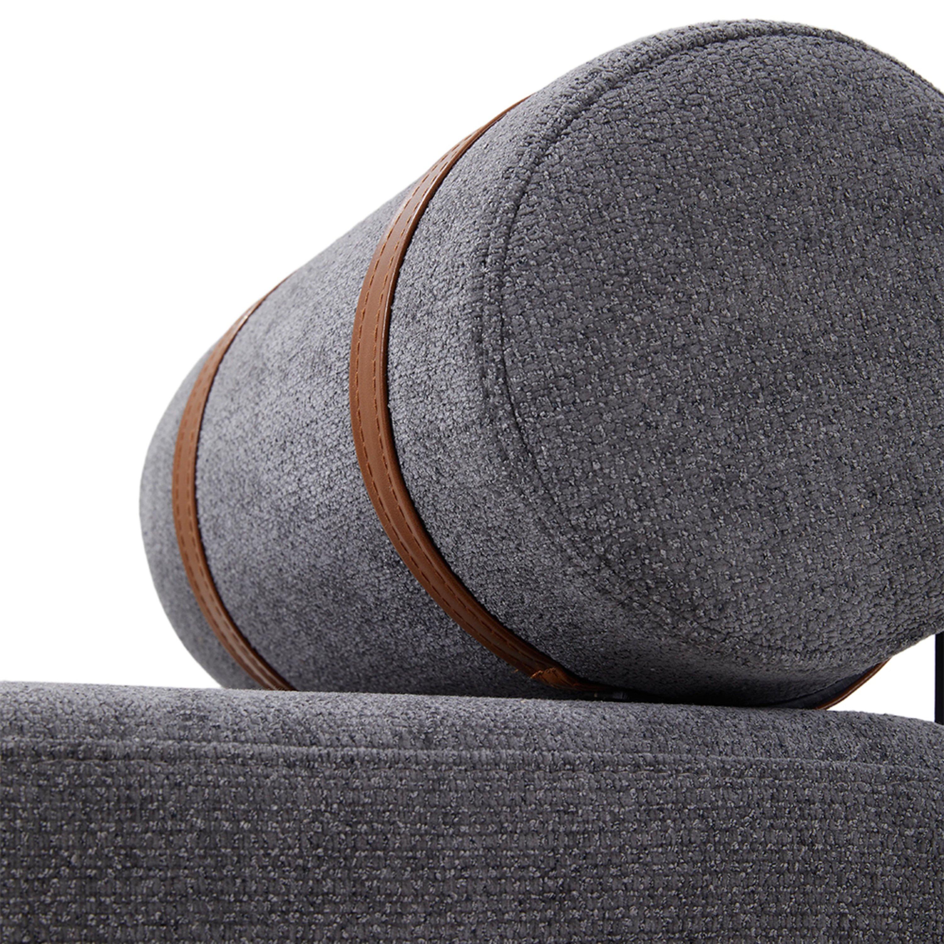 Dark Grey - Kabinet UK - Upholstered Bench with a Removable Pillow - 8