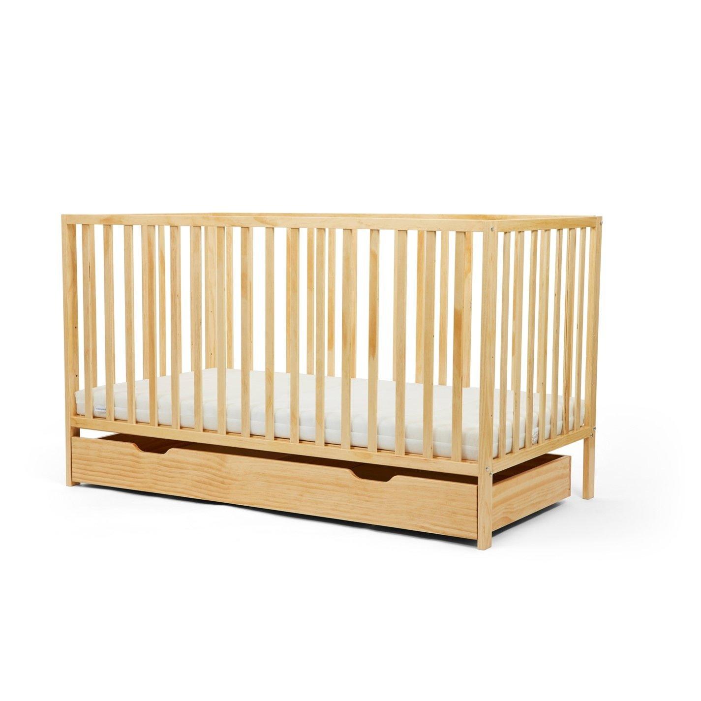 Pine - Ickle Bubba - Hartley Classic Cot Under Drawer  Fibre Mattress - 7