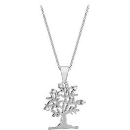 Be You Sterling Silver CZ Tree of Life Necklace
