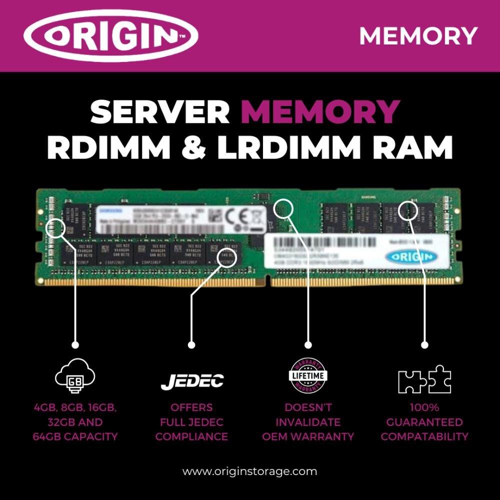 Green - Origin - Origin Storage 32GB DDR4 2666MHz RDIMM 2Rx4 ECC 1.2V - 2