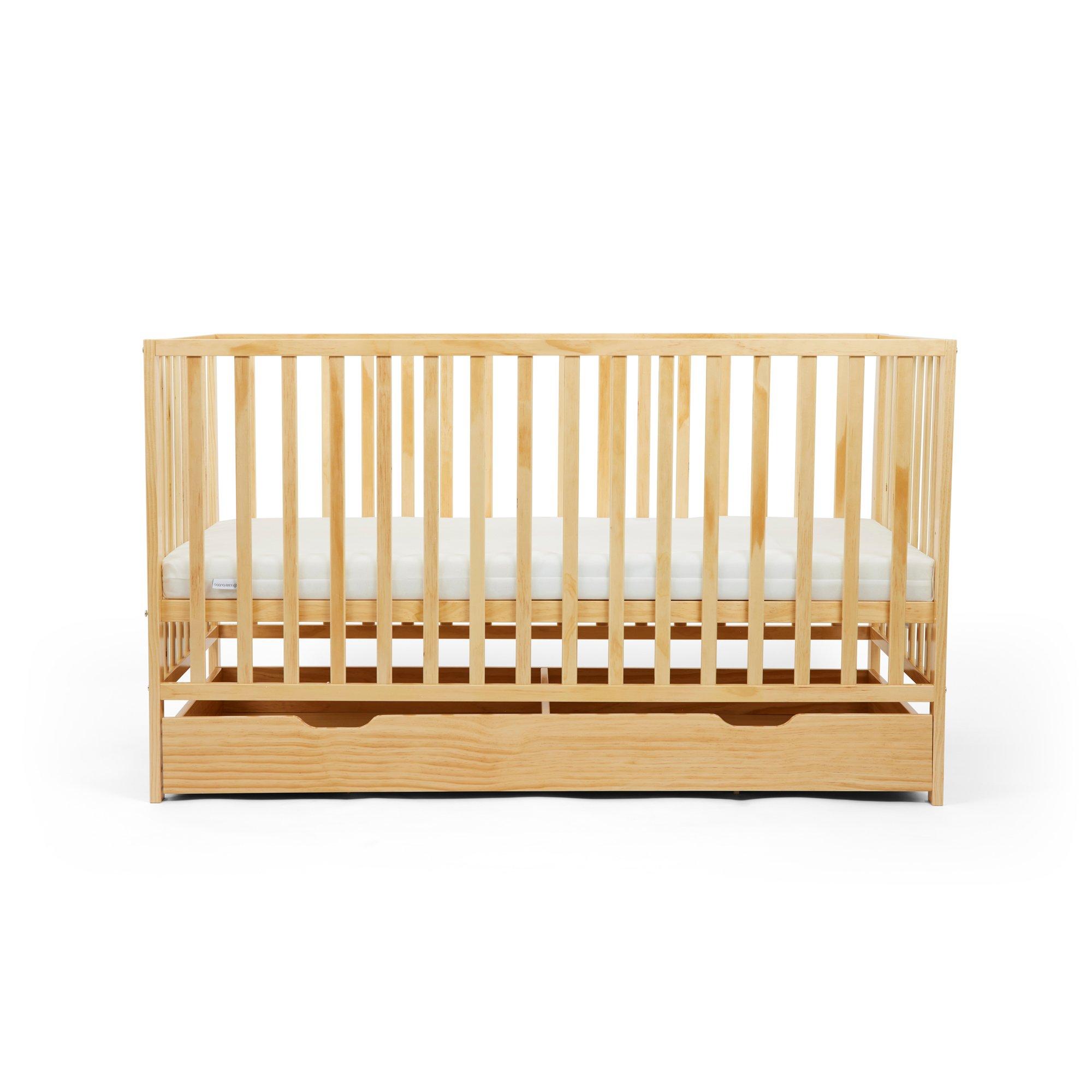 Pine - Ickle Bubba - Hartley Classic Cot Under Drawer  Prem Sprung Mat - 4