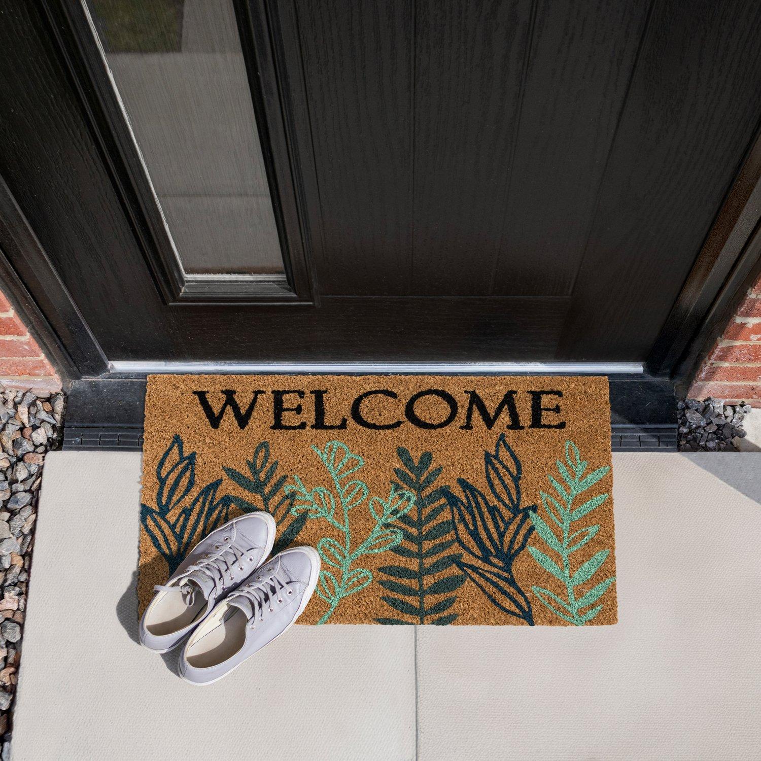 Multi - JVL - JVL Latex Coir - Welcome Leaves 40x60cm - 11