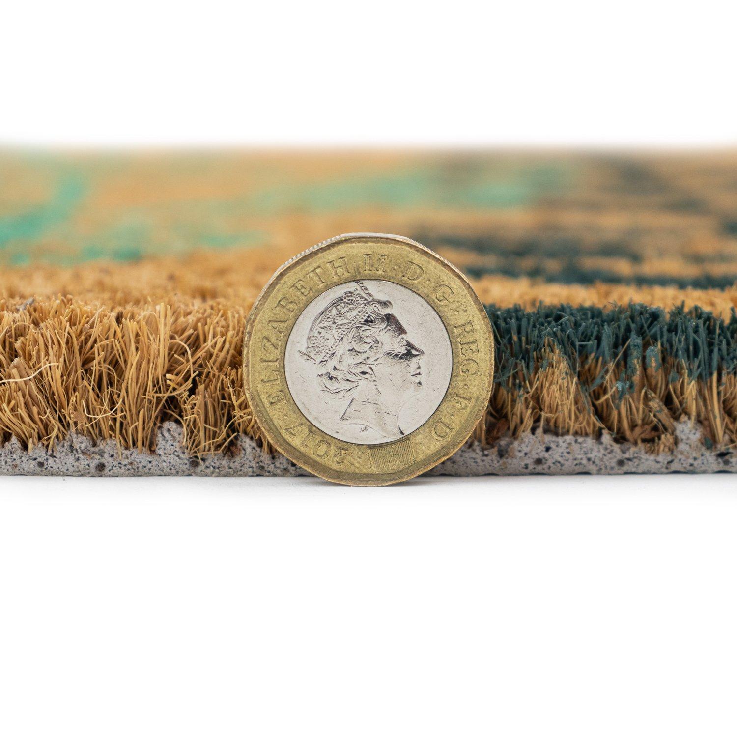 Multi - JVL - JVL Latex Coir - Welcome Leaves 40x60cm - 4