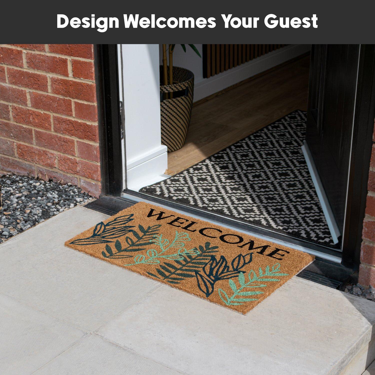 Multi - JVL - JVL Latex Coir - Welcome Leaves 40x60cm - 6