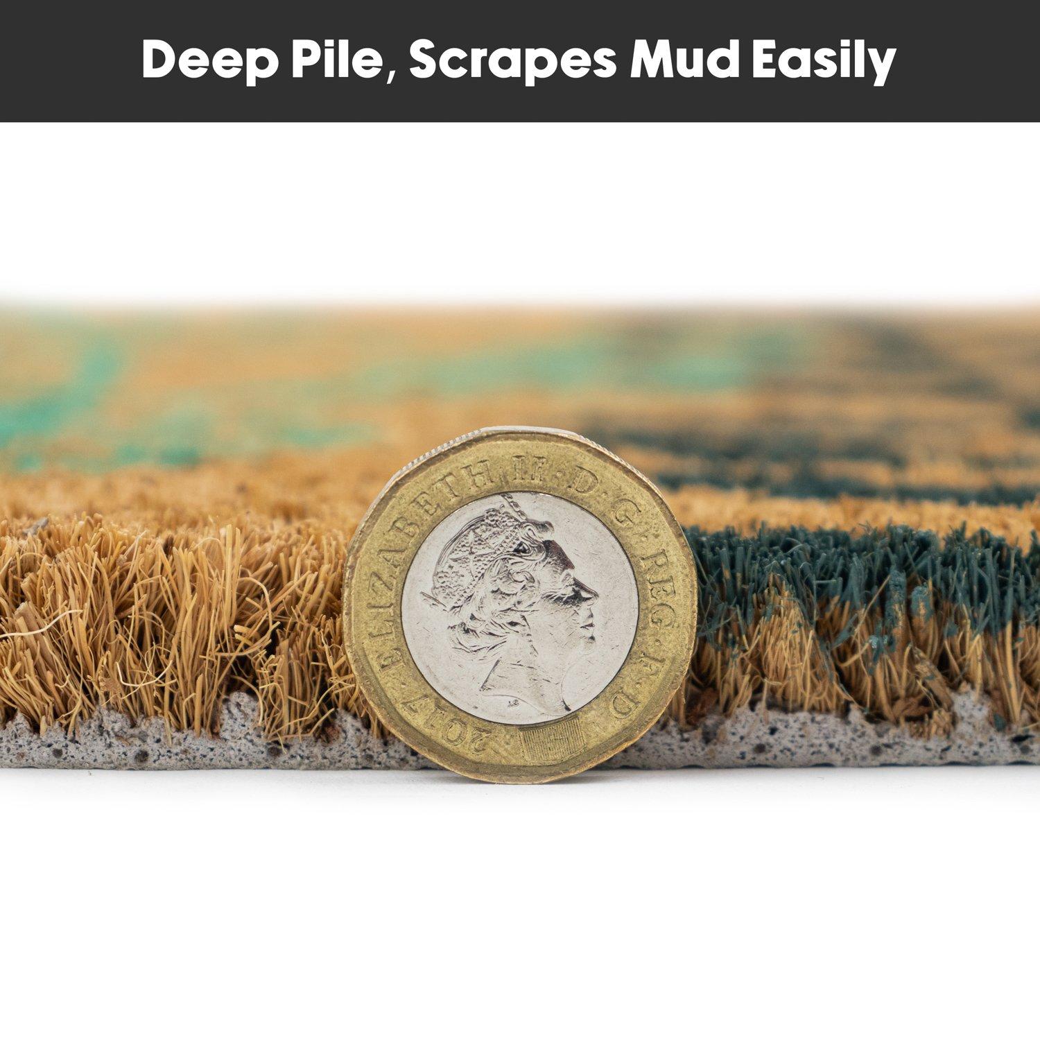 Multi - JVL - JVL Latex Coir - Welcome Leaves 40x60cm - 7