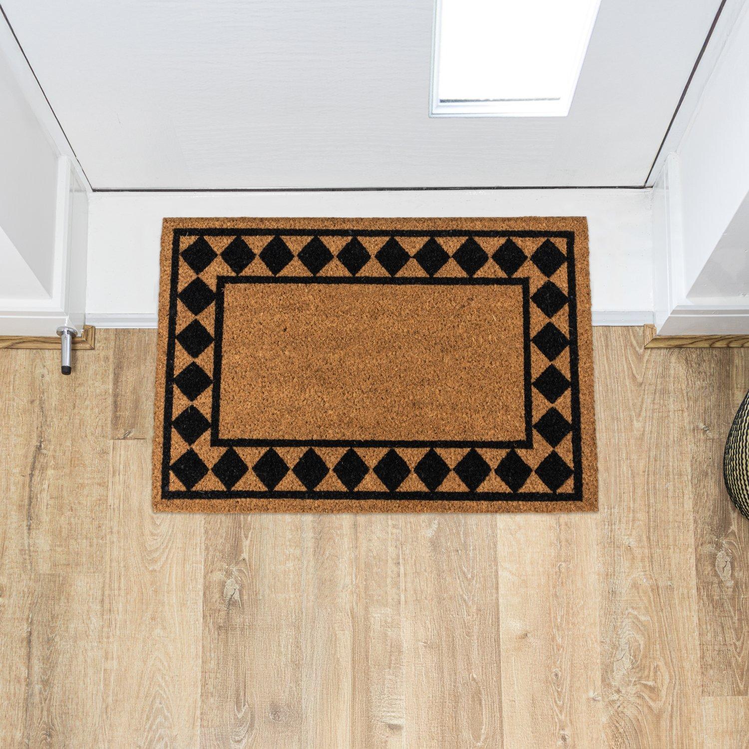 Multi - JVL - JVL Latex Coir - Diamond Border 40x60cm - 12